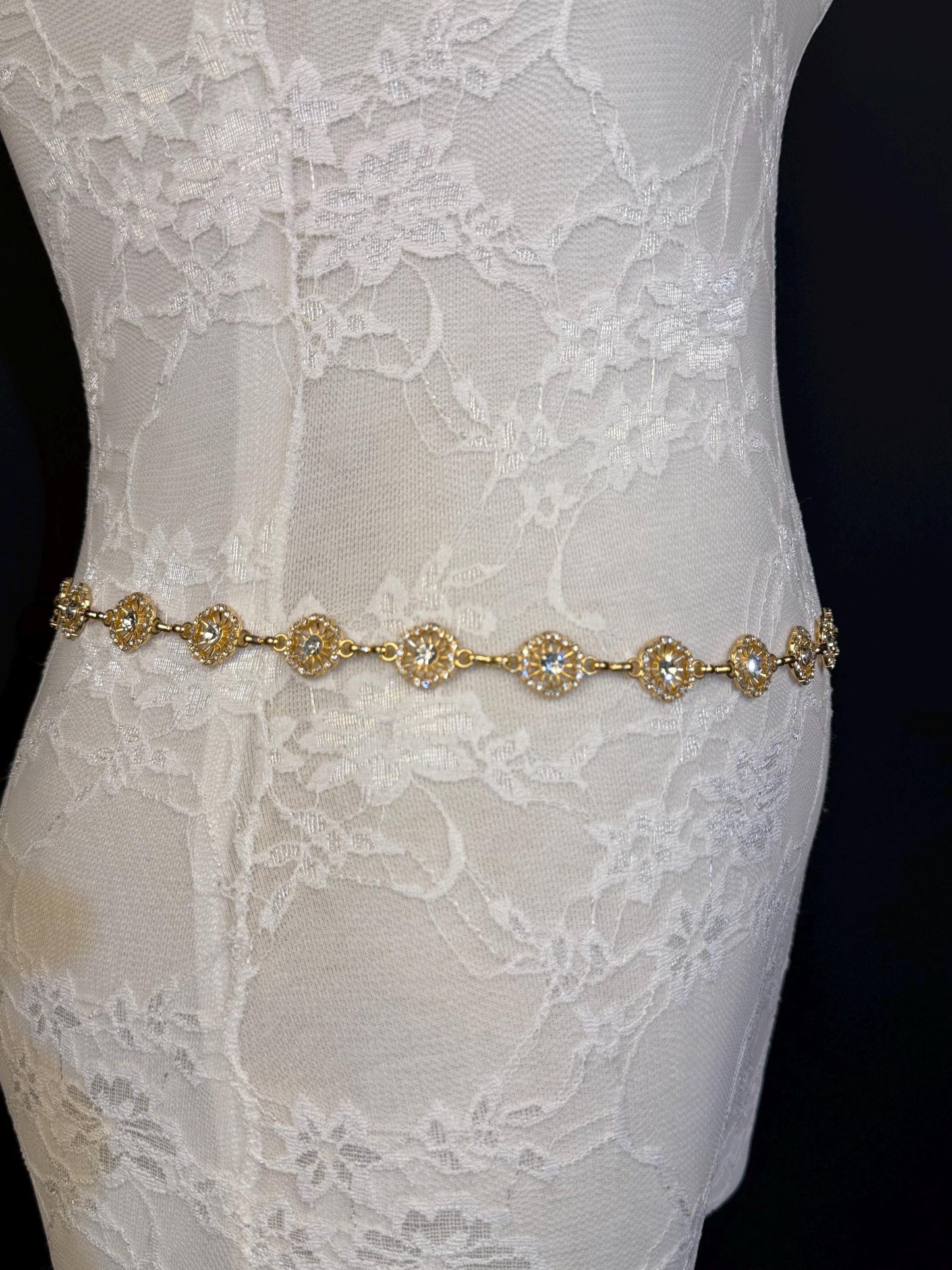 Jewel Belt, Silver Rhinestone Ring Belt, Teen Sizes, Size 18”-60”, Fan Design, Fan Collection, Gift, Fashion Accessory, Bridal, Gold,Silver