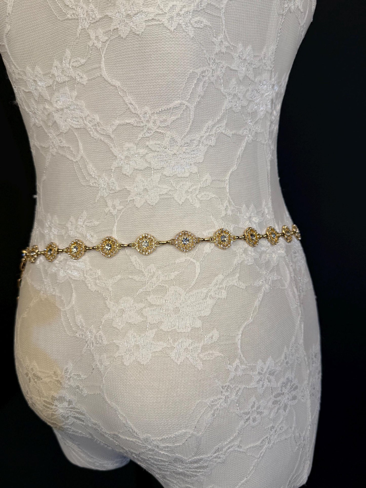 Jewel Belt, Silver Rhinestone Ring Belt, Teen Sizes, Size 18”-60”, Fan Design, Fan Collection, Gift, Fashion Accessory, Bridal, Gold,Silver