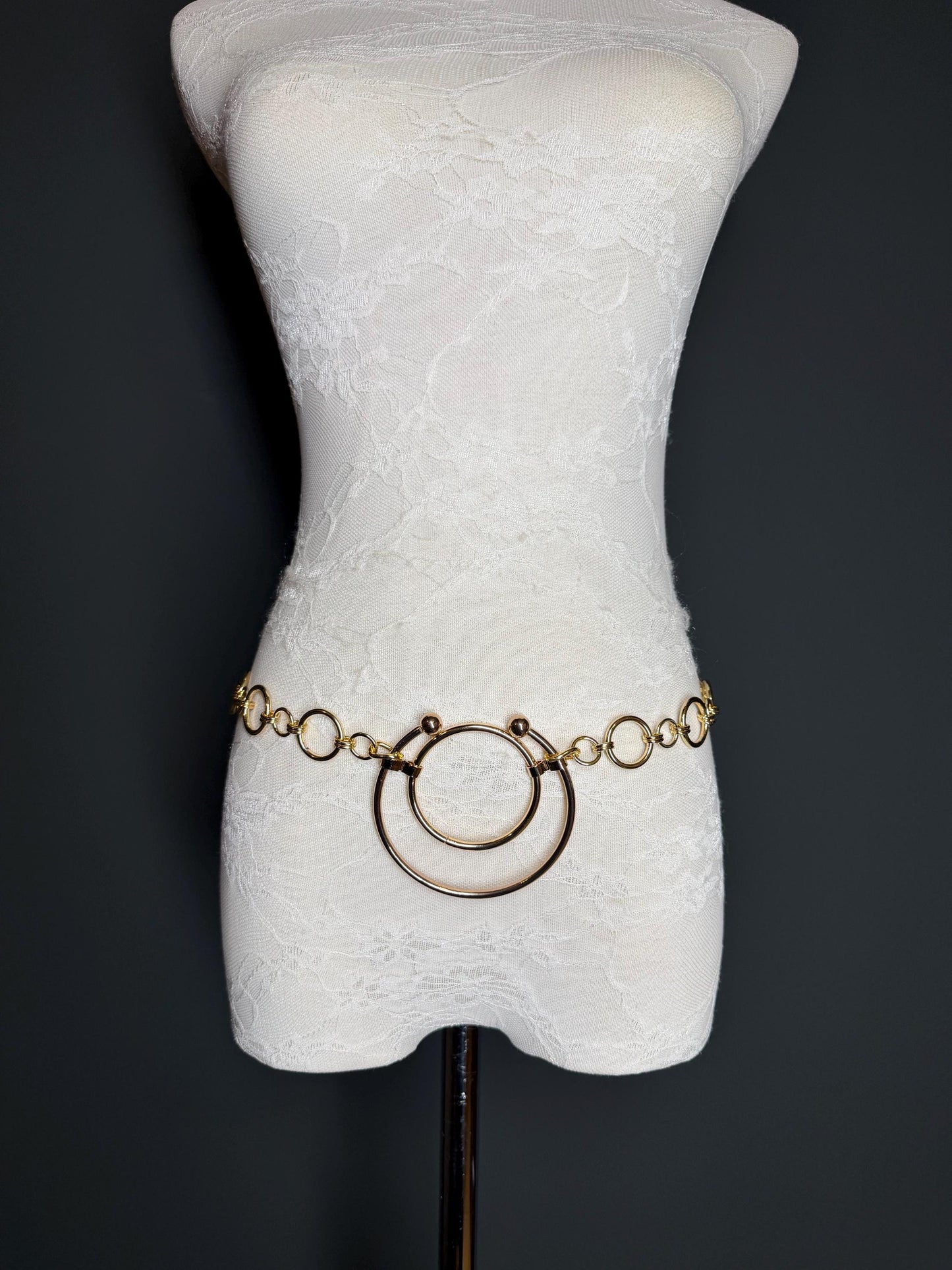 Belt, Ring Belt, Fashionable Belt, Gold, Silver, Metal Belt