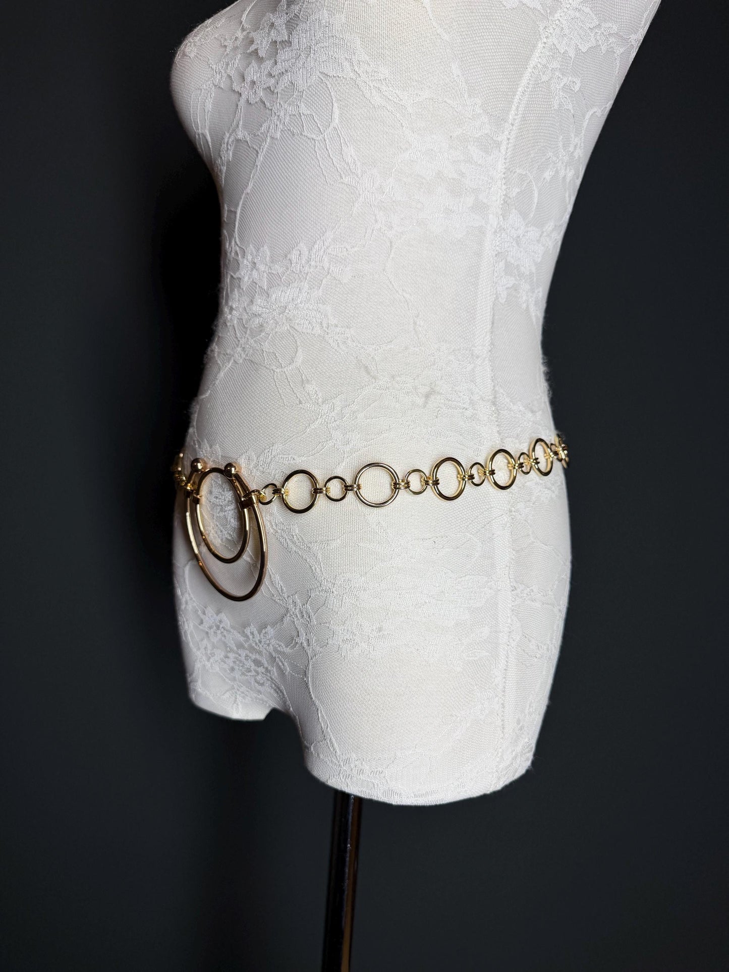 Belt, Ring Belt, Fashionable Belt, Gold, Silver, Metal Belt