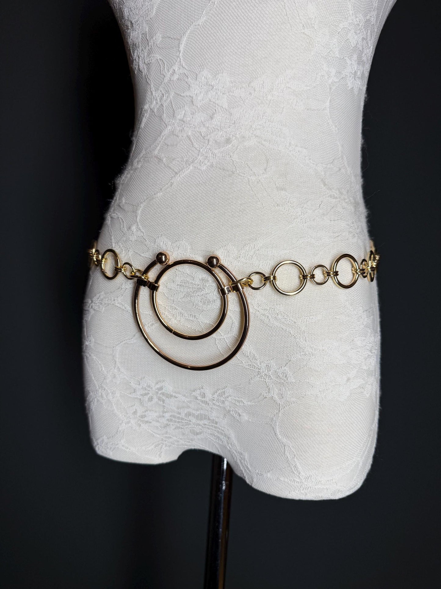 Belt, Ring Belt, Fashionable Belt, Gold, Silver, Metal Belt
