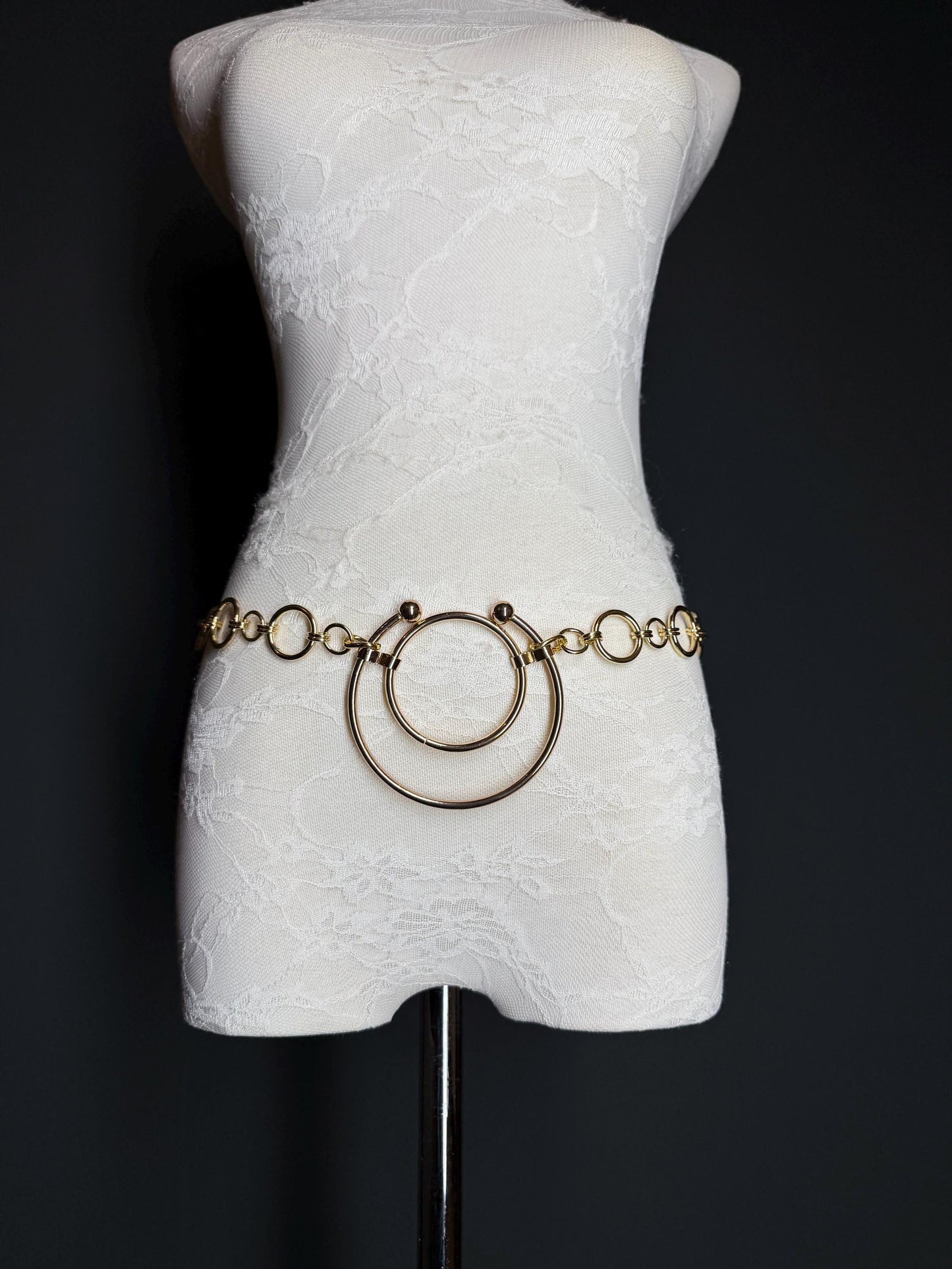 Belt, Ring Belt, Fashionable Belt, Gold, Silver, Metal Belt