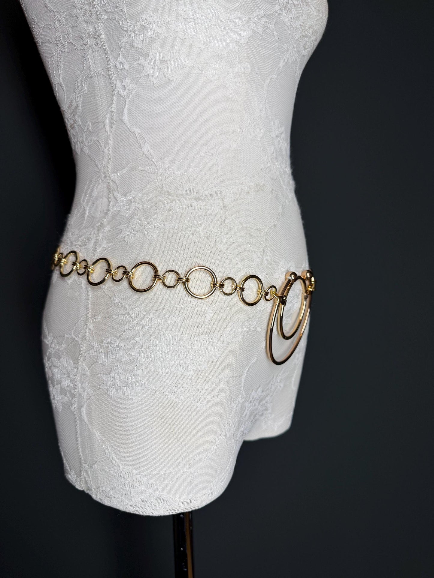 Belt, Ring Belt, Fashionable Belt, Gold, Silver, Metal Belt
