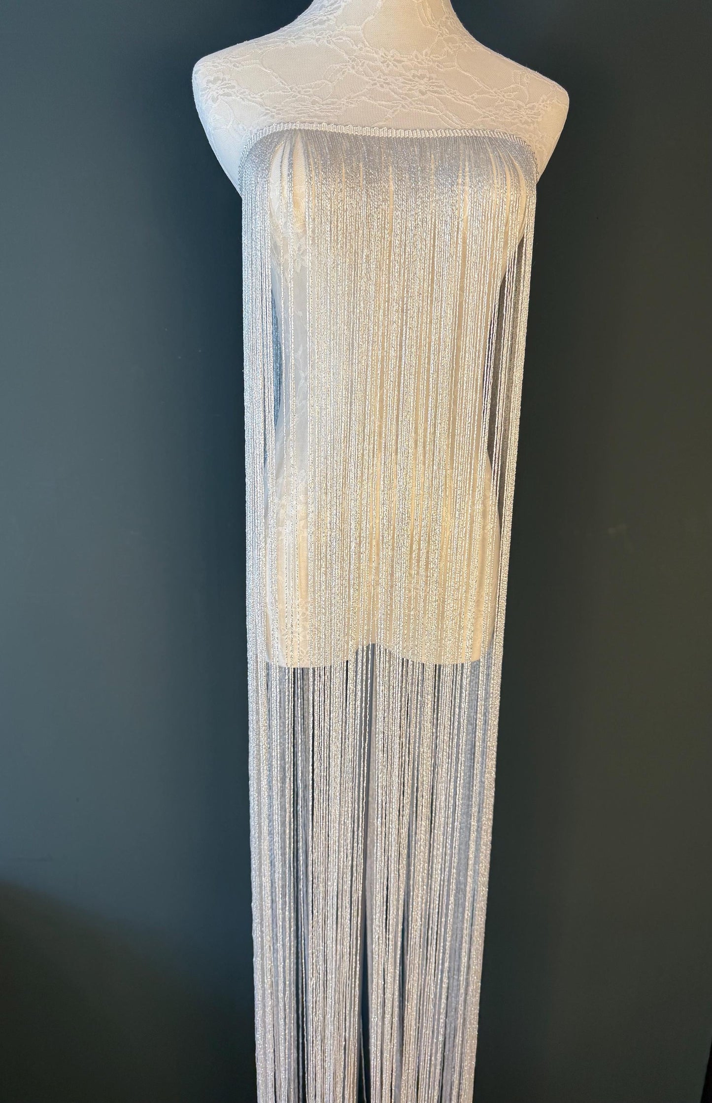 Extra Long Lurex Fringe Trim 67” Metallic Gold Silver for Costume Dance Dress Sewing