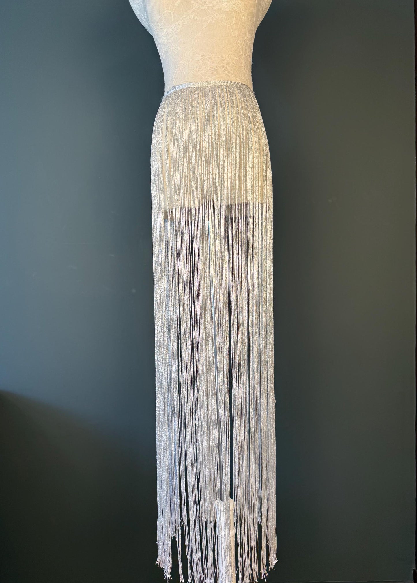 Extra Long Lurex Fringe Trim 67” Metallic Gold Silver for Costume Dance Dress Sewing