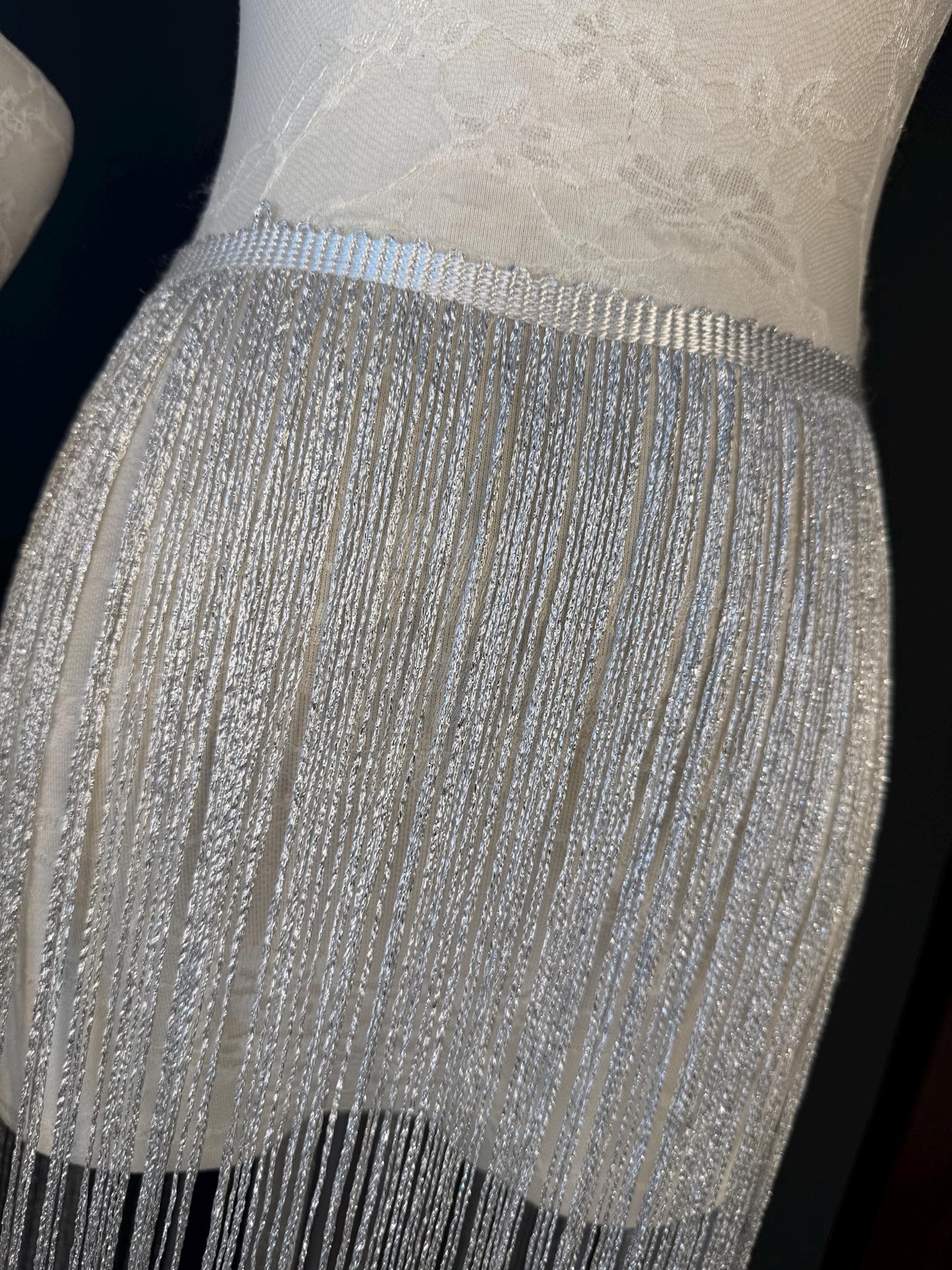 Extra Long Lurex Fringe Trim 67” Metallic Gold Silver for Costume Dance Dress Sewing