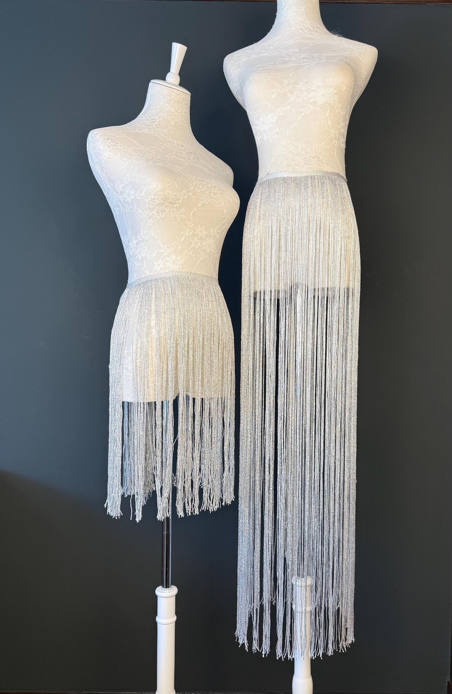Extra Long Lurex Fringe Trim 67” Metallic Gold Silver for Costume Dance Dress Sewing