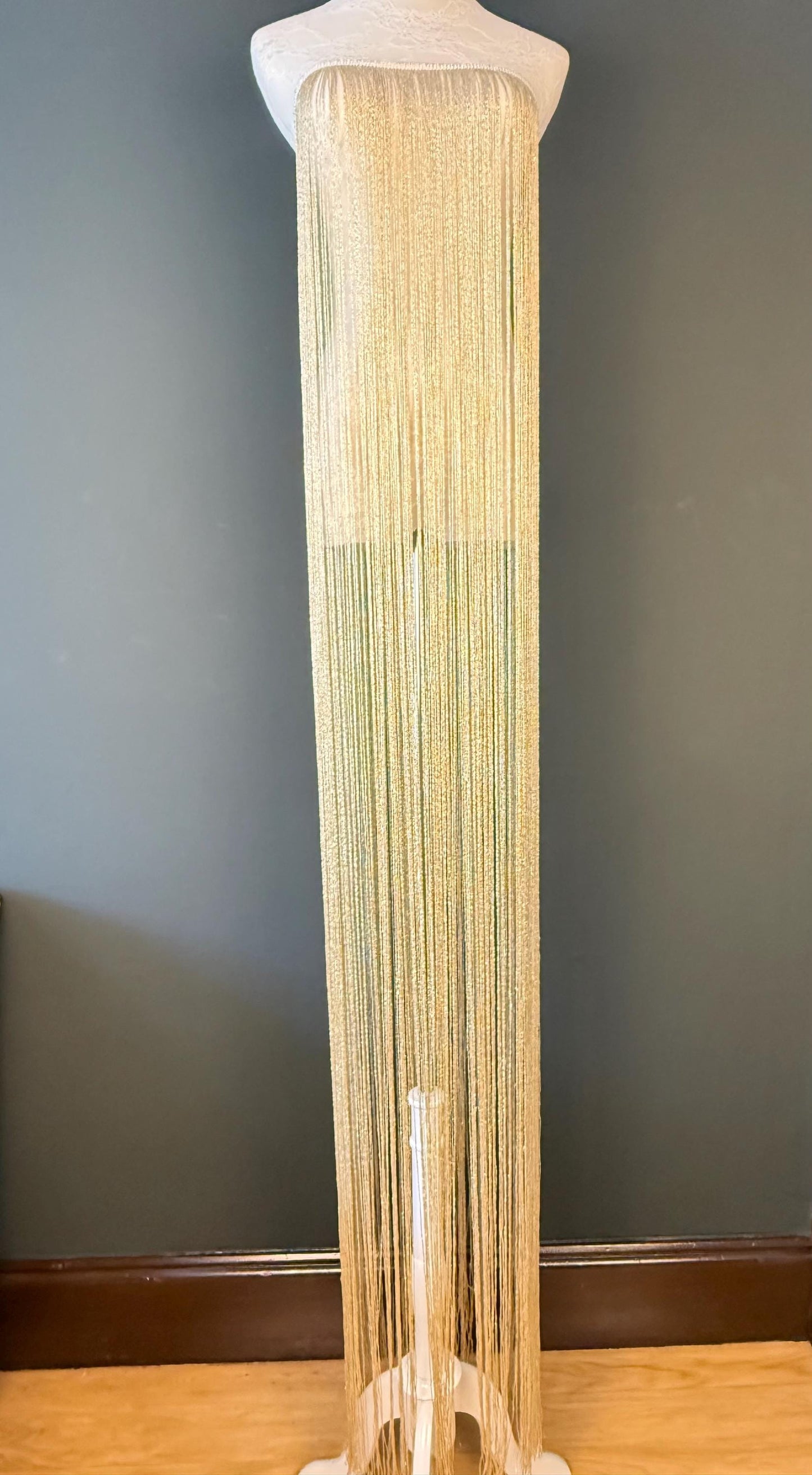 Extra Long Lurex Fringe Trim 67” Metallic Gold Silver for Costume Dance Dress Sewing