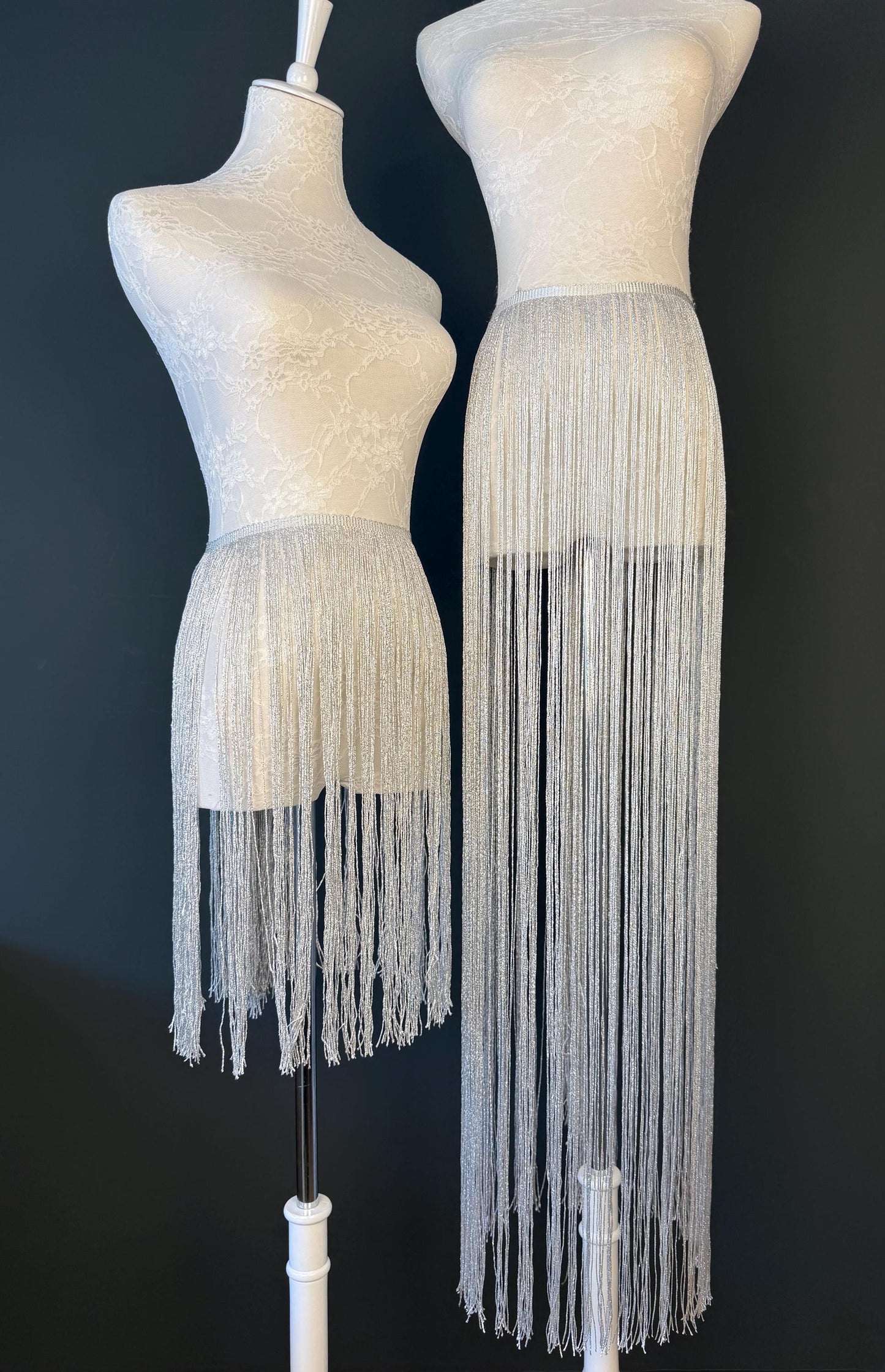 Extra Long Lurex Fringe Trim 67” Metallic Gold Silver for Costume Dance Dress Sewing