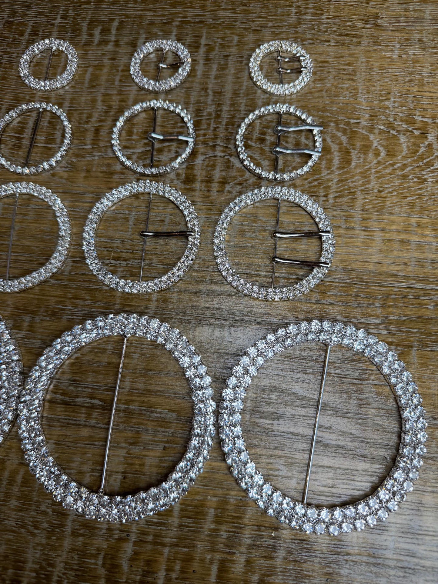 Rhinestone Buckle, Jewel, Diamanté Rhinestone, Silver, Buckle, Prong, Pin, 4 sizes, Bridal, Swimwear, Belt, Bags, Clothing, Premium Buckles