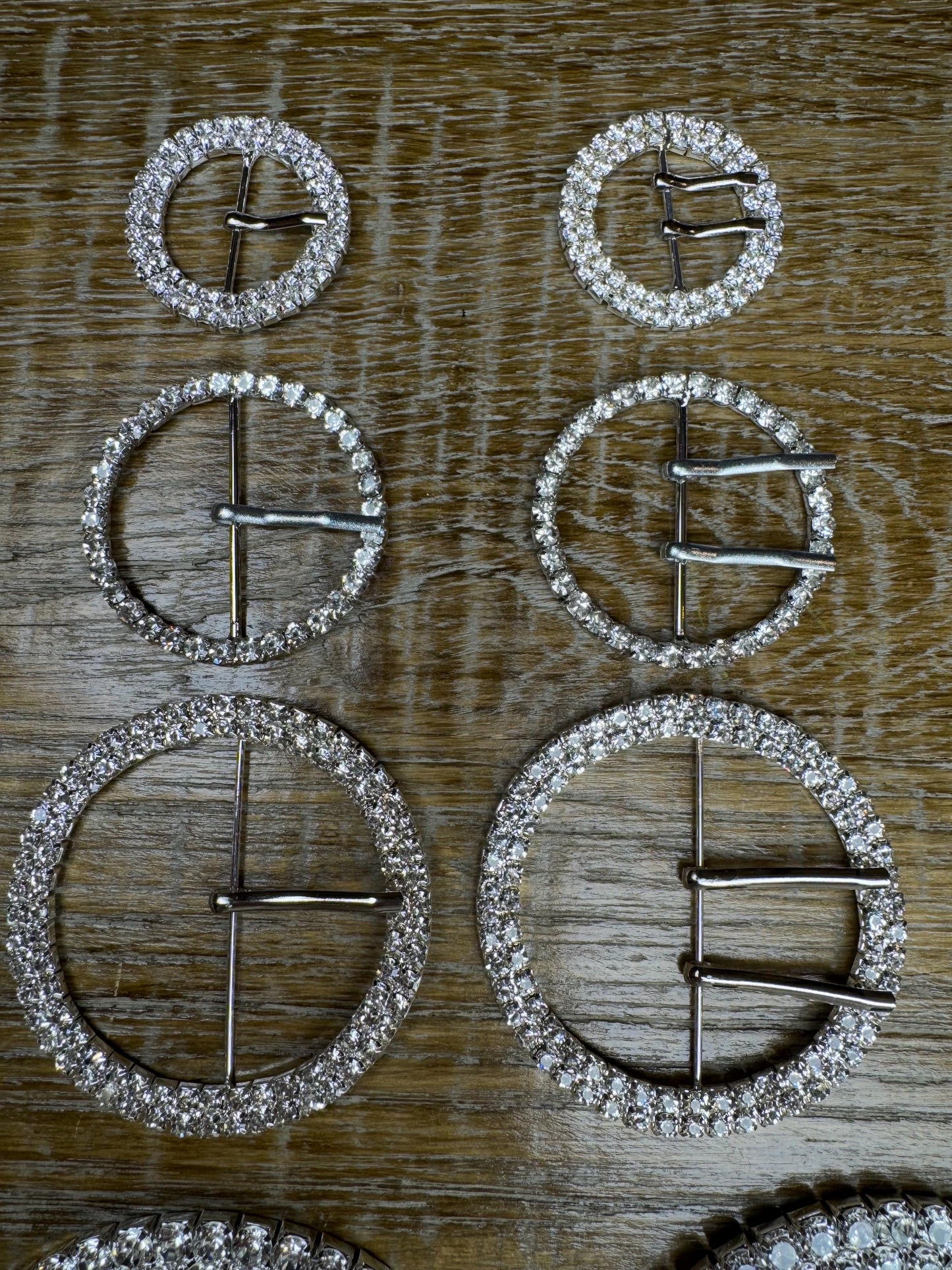 Rhinestone Buckle, Jewel, Diamanté Rhinestone, Silver, Buckle, Prong, Pin, 4 sizes, Bridal, Swimwear, Belt, Bags, Clothing, Premium Buckles