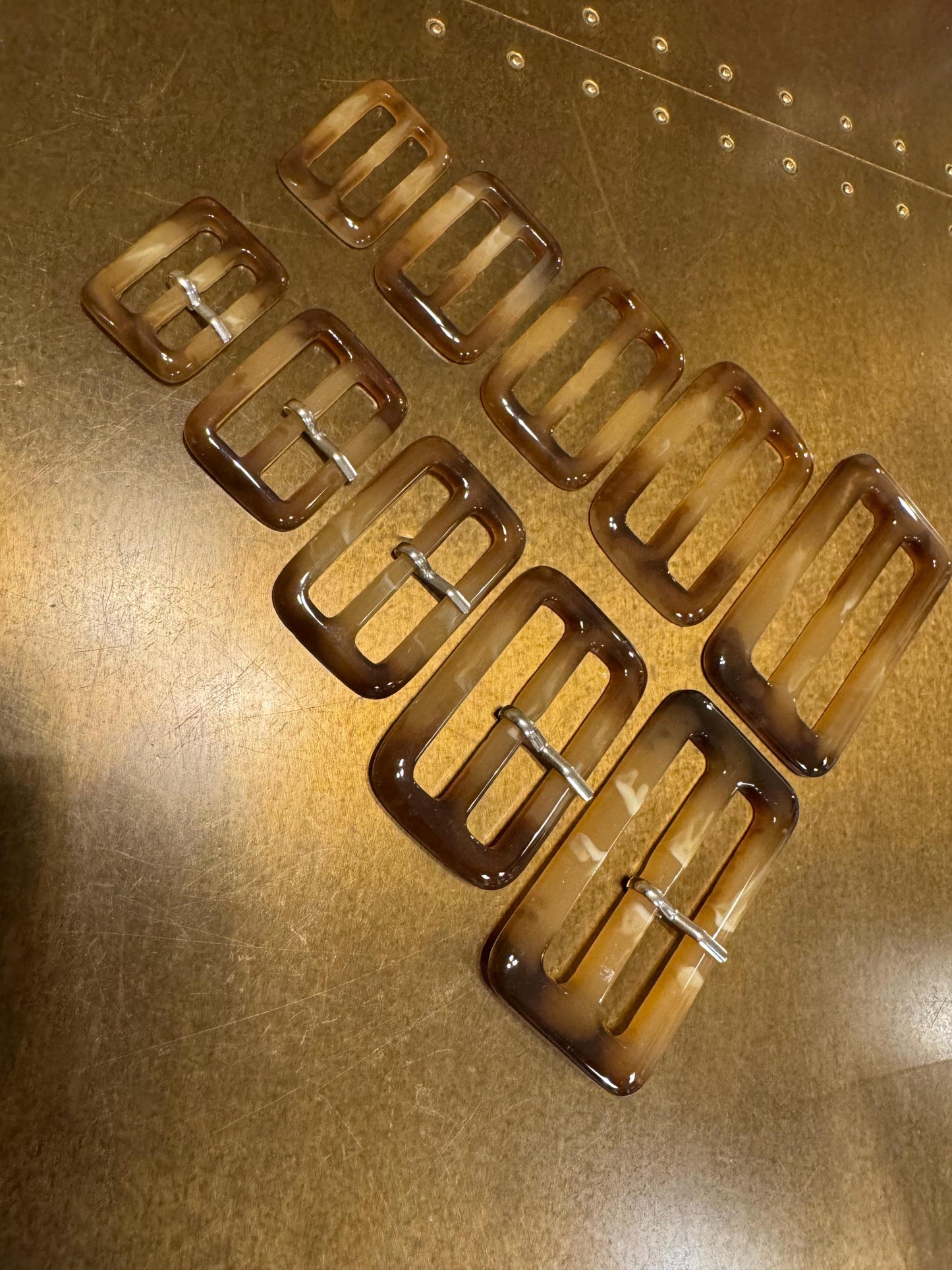 Buckles, Horn Buckles, Mock Tortoiseshell  Buckle, Round, Rectangle, Prong, Replacment Buckle, Dresses, Belts