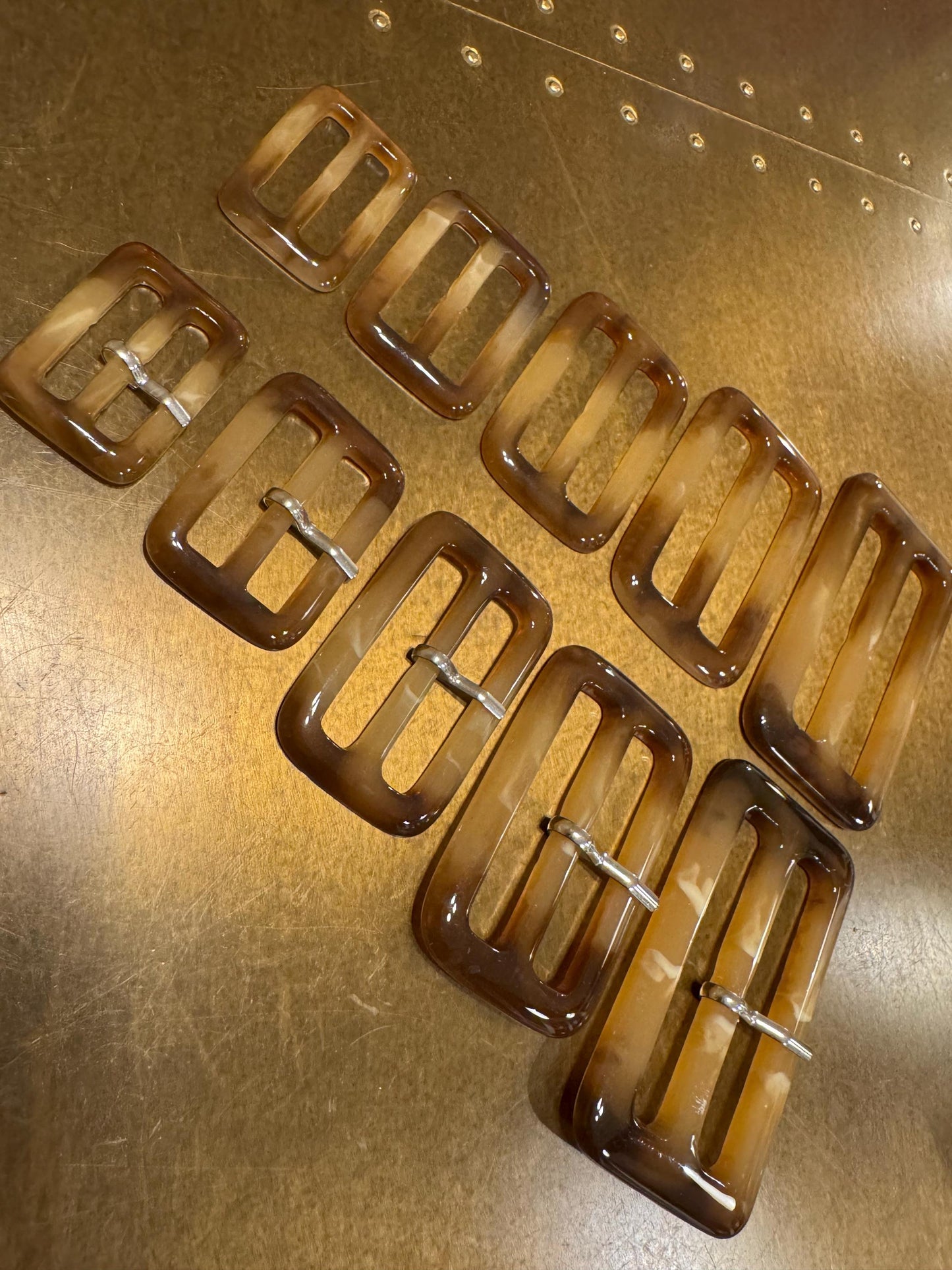 Buckles, Horn Buckles, Mock Tortoiseshell  Buckle, Round, Rectangle, Prong, Replacment Buckle, Dresses, Belts