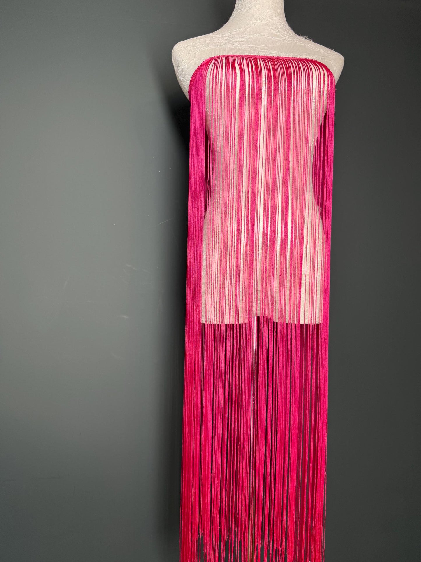 Cerise Dense Fringe Trim, 40" 100cm Wide, Sewing Embellishment, 27 Colour Options