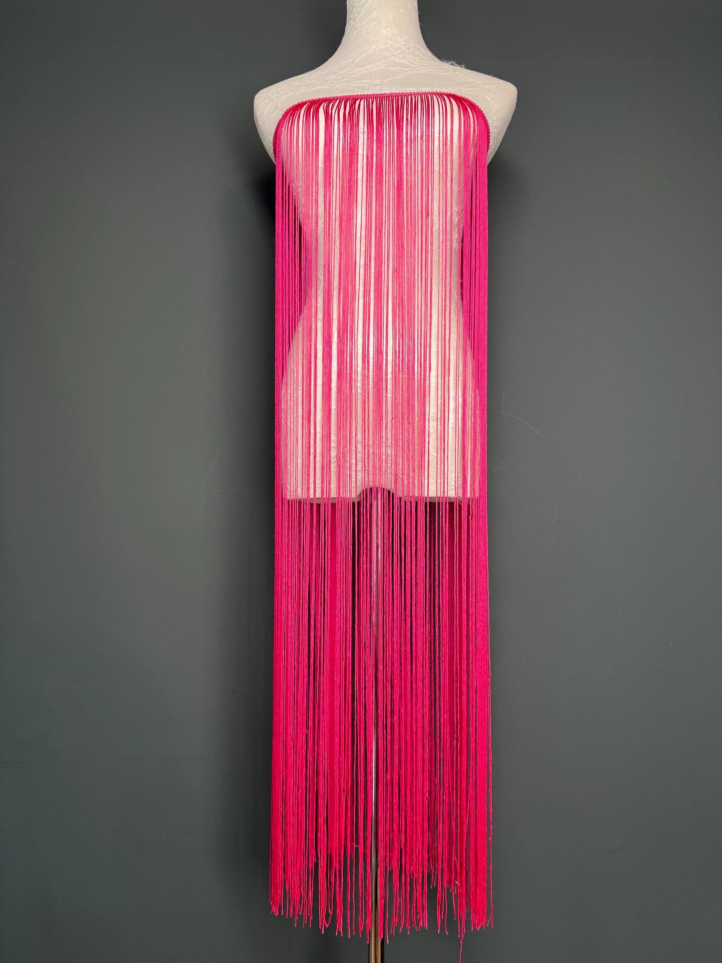 Cerise Dense Fringe Trim, 40" 100cm Wide, Sewing Embellishment, 27 Colour Options