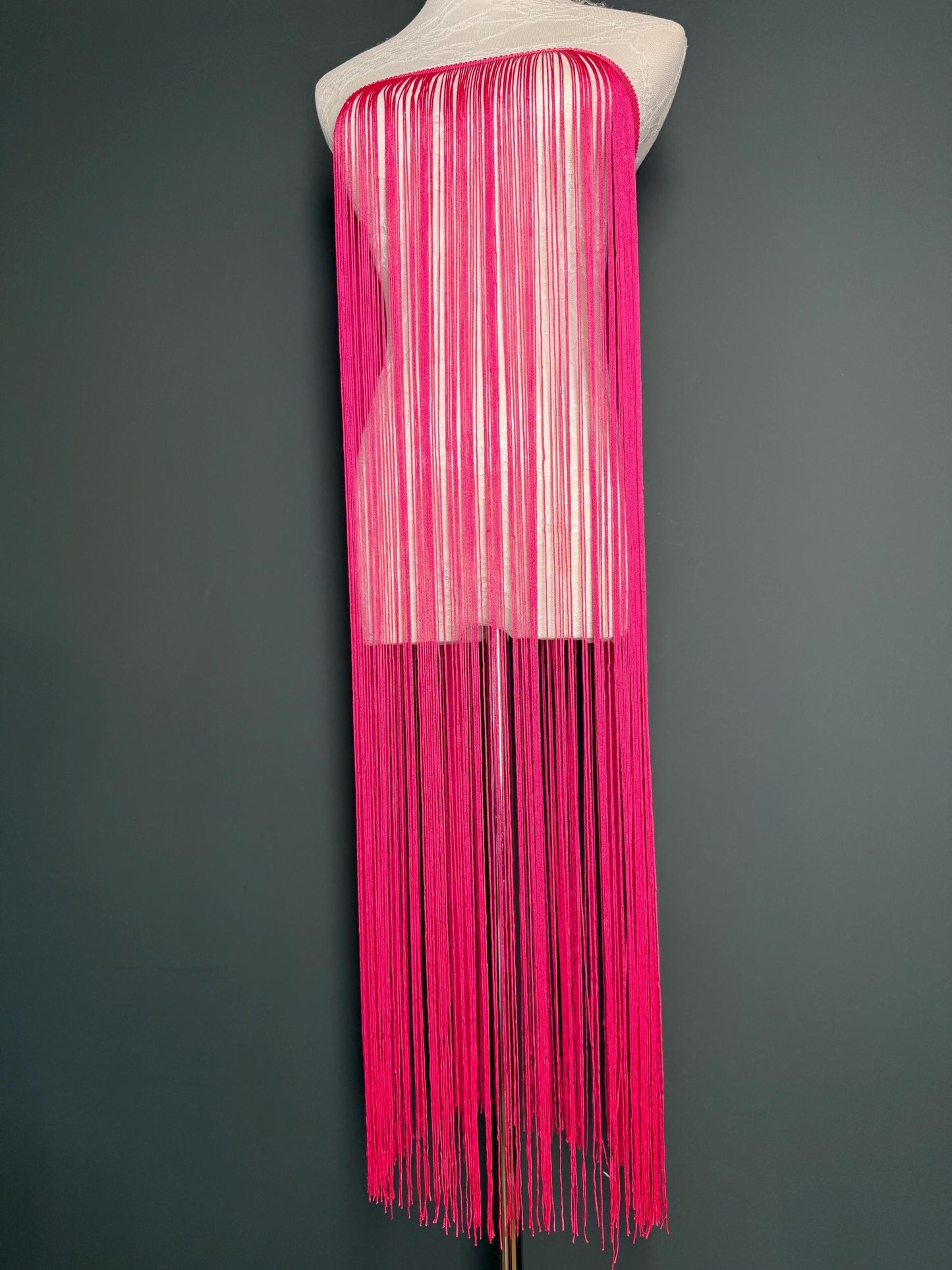 Cerise Dense Fringe Trim, 40" 100cm Wide, Sewing Embellishment, 27 Colour Options