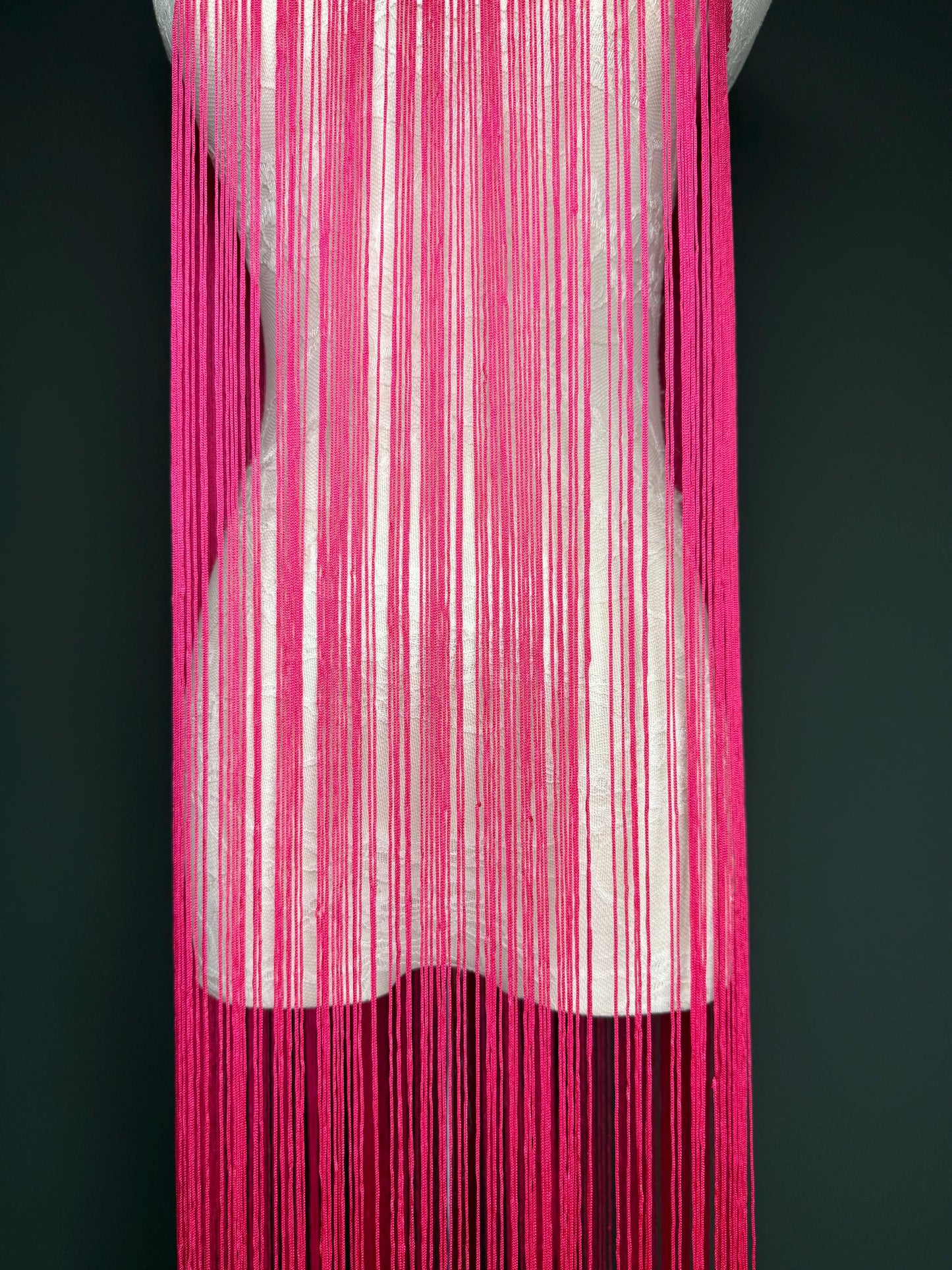 Cerise Dense Fringe Trim, 40" 100cm Wide, Sewing Embellishment, 27 Colour Options