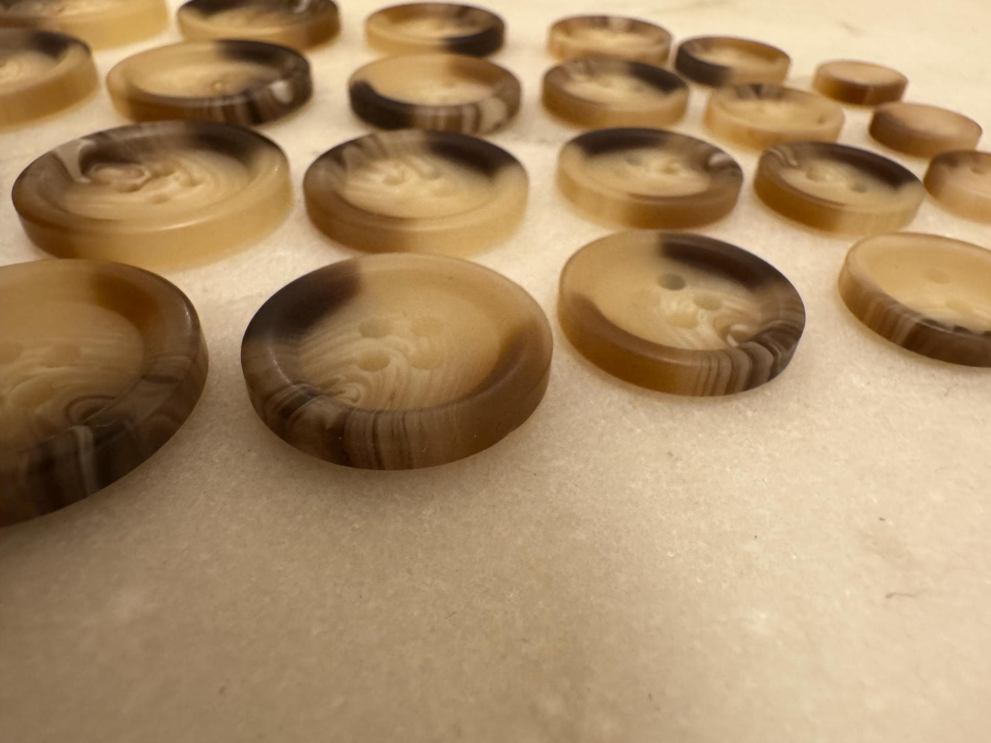 Mock Horn Button, 6 Sizes, 25mm, 23mm, 21mm, 18mm, 15mm, 12mm, 11.5mm
