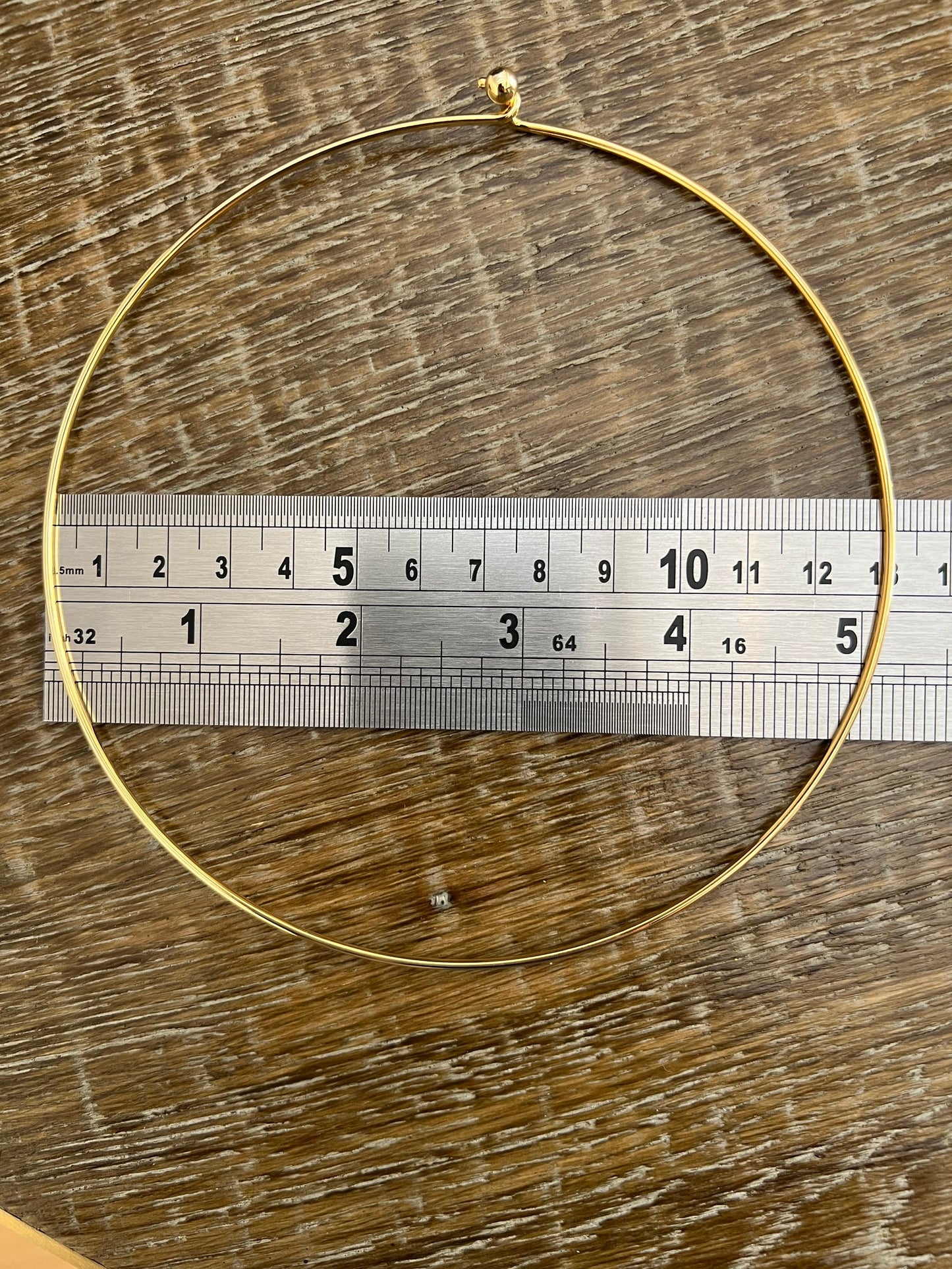 5” 5.5" 6" Neck wire choker - Silver & Gold, 13cm, 14cm, 15cm FAN Collection
