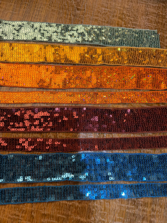 Sequins, Colours, Sequins tape, 2.3cm, 4.6cm