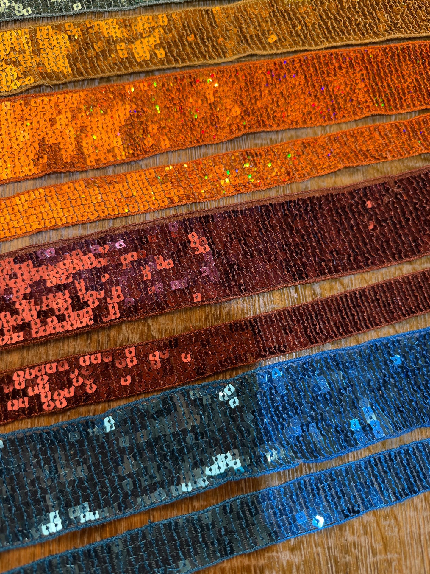 Sequins, Colours, Sequins tape, 2.3cm, 4.6cm
