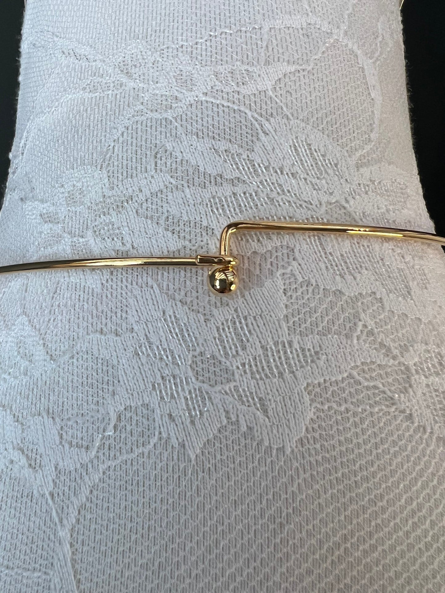 5” 5.5" 6" Neck wire choker - Silver & Gold, 13cm, 14cm, 15cm FAN Collection