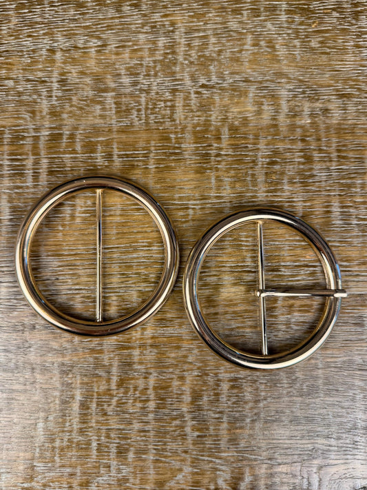 Large 8.5cm Buckles, Metal Buckles, Round Buckle, 7cm Bar, Gold Buckle, Clothing, Bags, Crafts, Belts