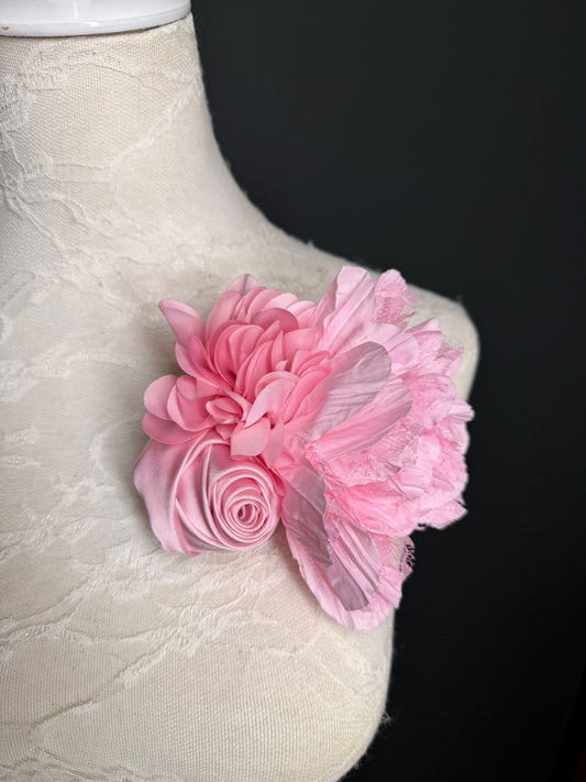 Large Corsage Flower, Pink, 9 colours, 5.5” 14cm Wide