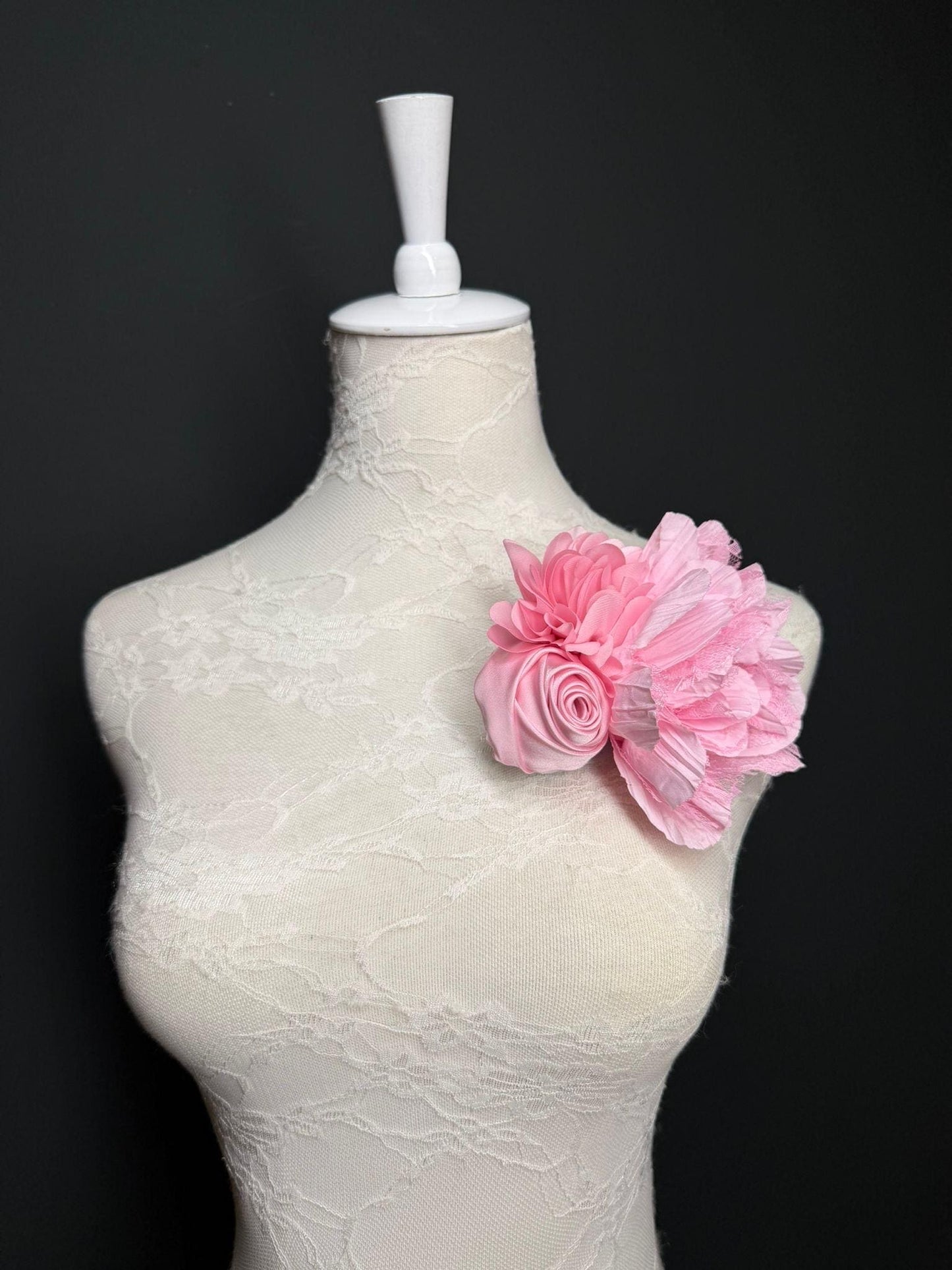 Large Corsage Flower, Pink, 9 colours, 5.5” 14cm Wide