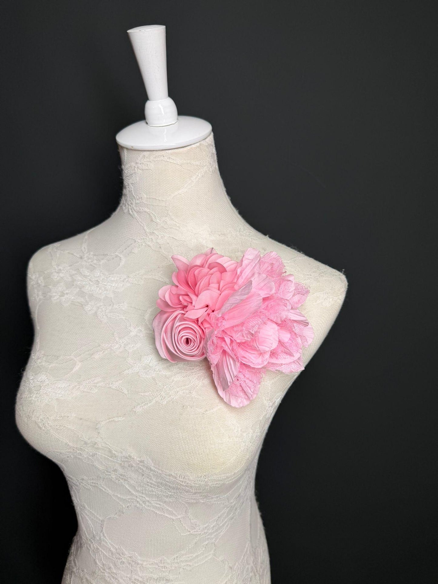 Large Corsage Flower, Pink, 9 colours, 5.5” 14cm Wide