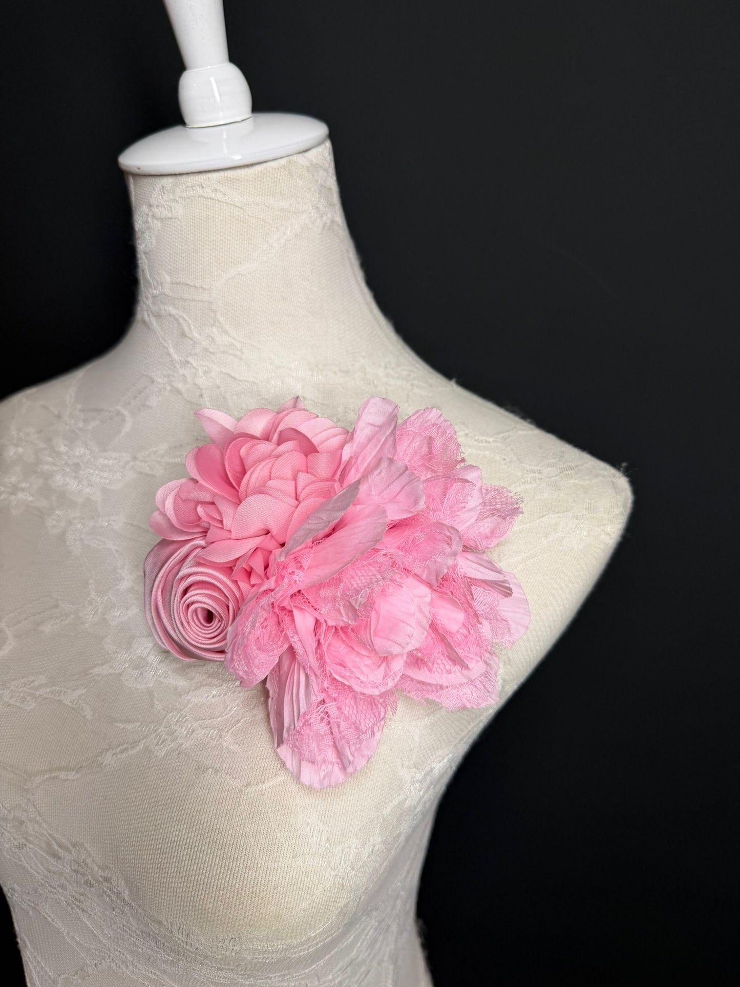 Large Corsage Flower, Pink, 9 colours, 5.5” 14cm Wide