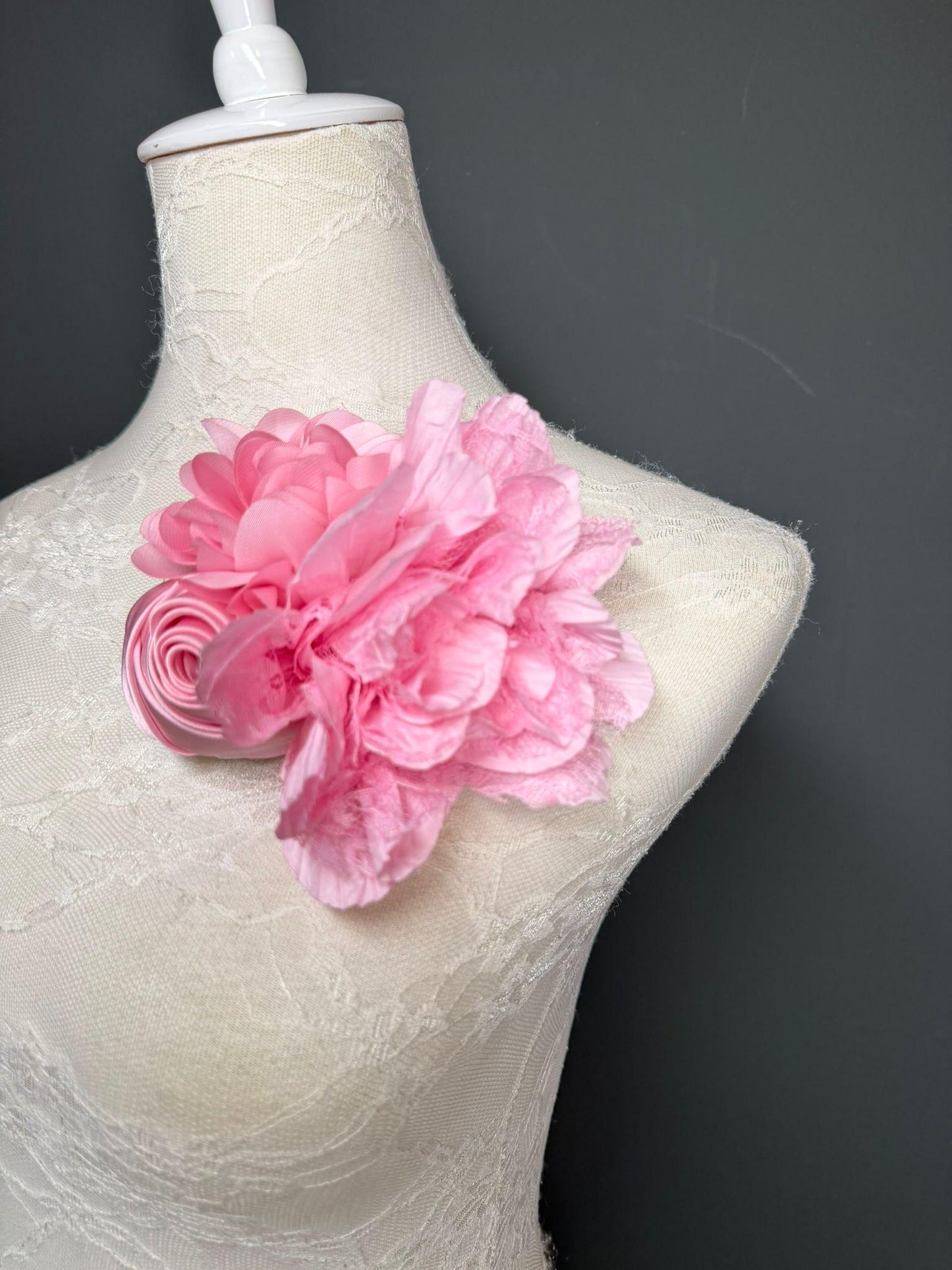 Large Corsage Flower, Pink, 9 colours, 5.5” 14cm Wide