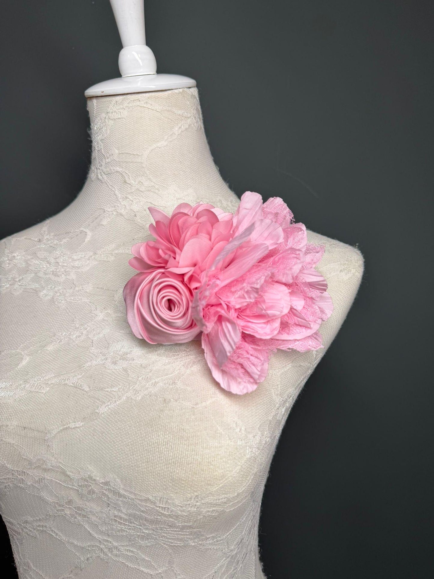 Large Corsage Flower, Pink, 9 colours, 5.5” 14cm Wide