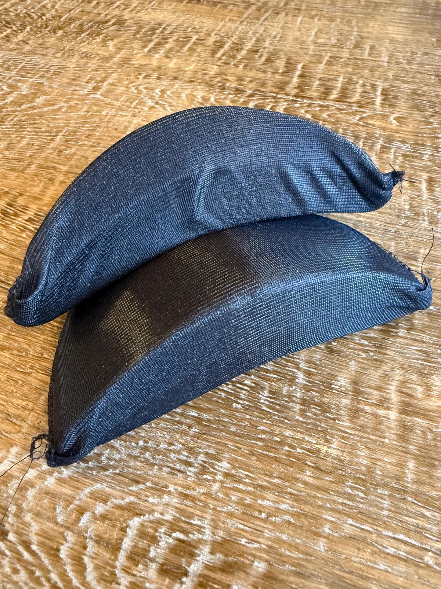 1 pair, Deep Covered Shoulder Pads, 5cm (2”) Thickness, Black, Ivory, UK Made