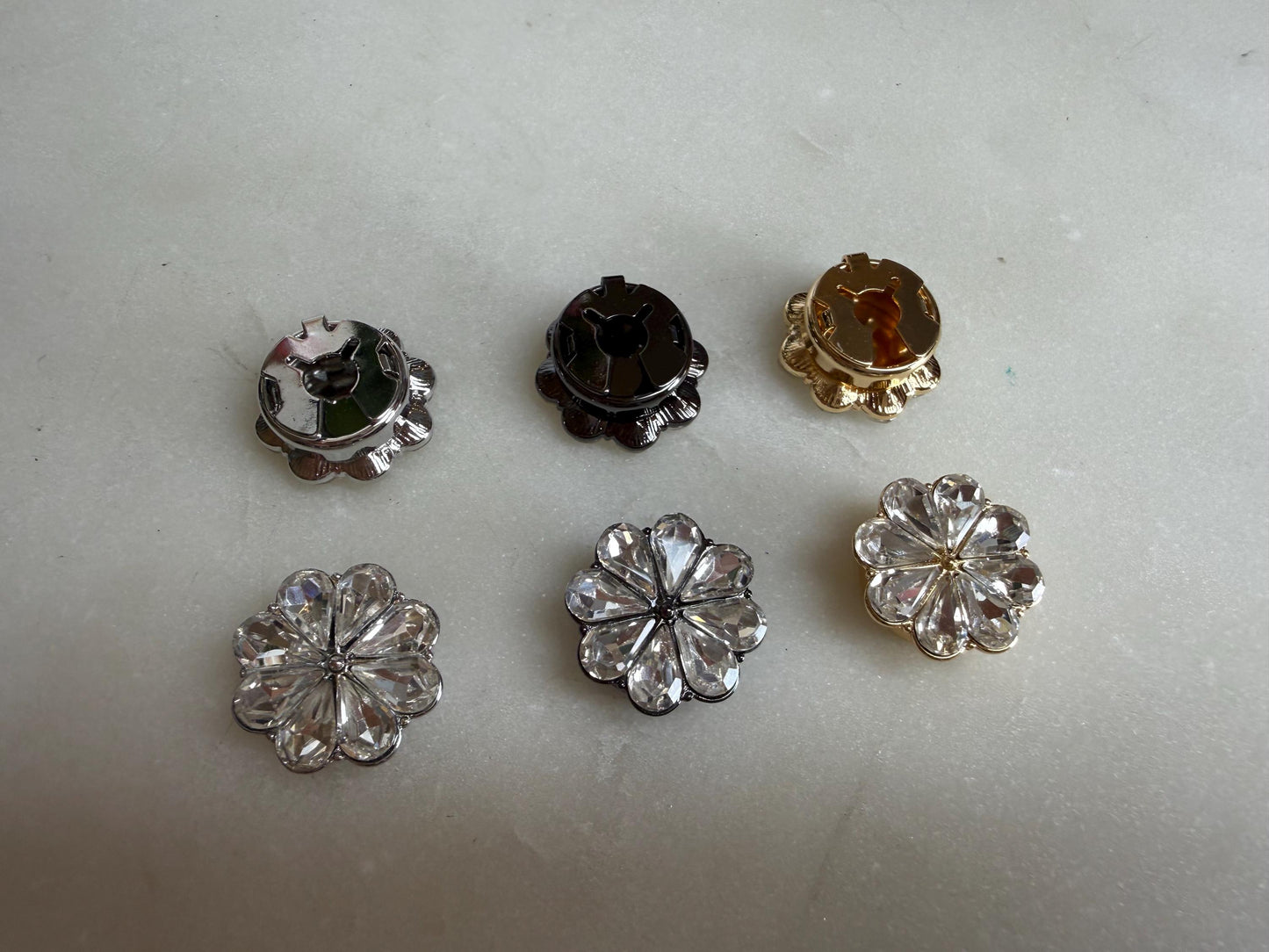 Jewel Button Covers for Shirts (Fits up to 18L), Bridal & Wedding Shirt Accessories