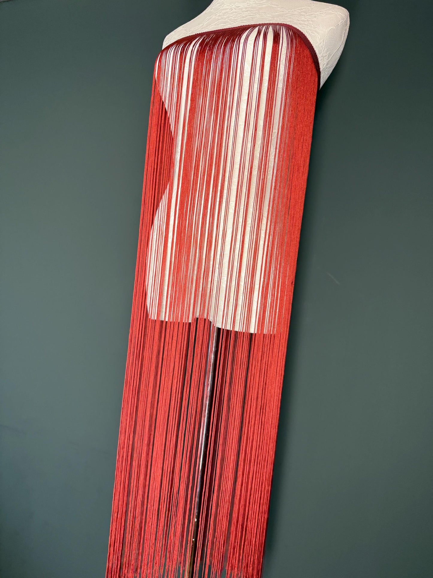 40” Wide Fringe Trim, 100cm Wide Fringe Trimming, High Quality, Dense High Quality Fringe, Rust, 27 Colours