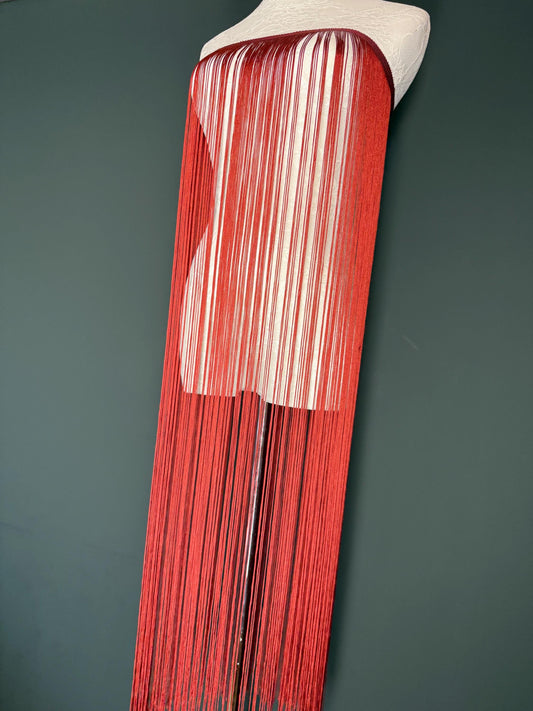40” Wide Fringe Trim, 100cm Wide Fringe Trimming, High Quality, Dense High Quality Fringe, Rust, 27 Colours