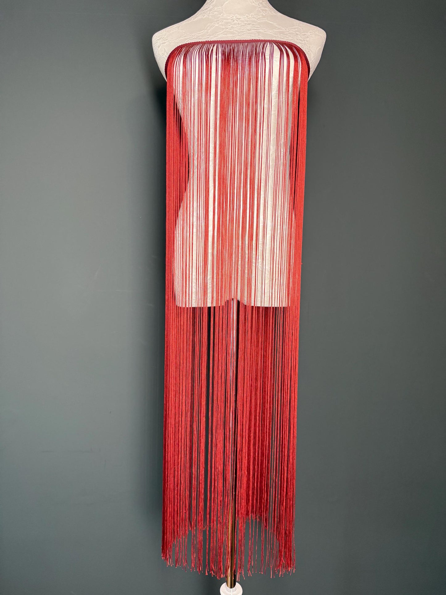40” Wide Fringe Trim, 100cm Wide Fringe Trimming, High Quality, Dense High Quality Fringe, Rust, 27 Colours