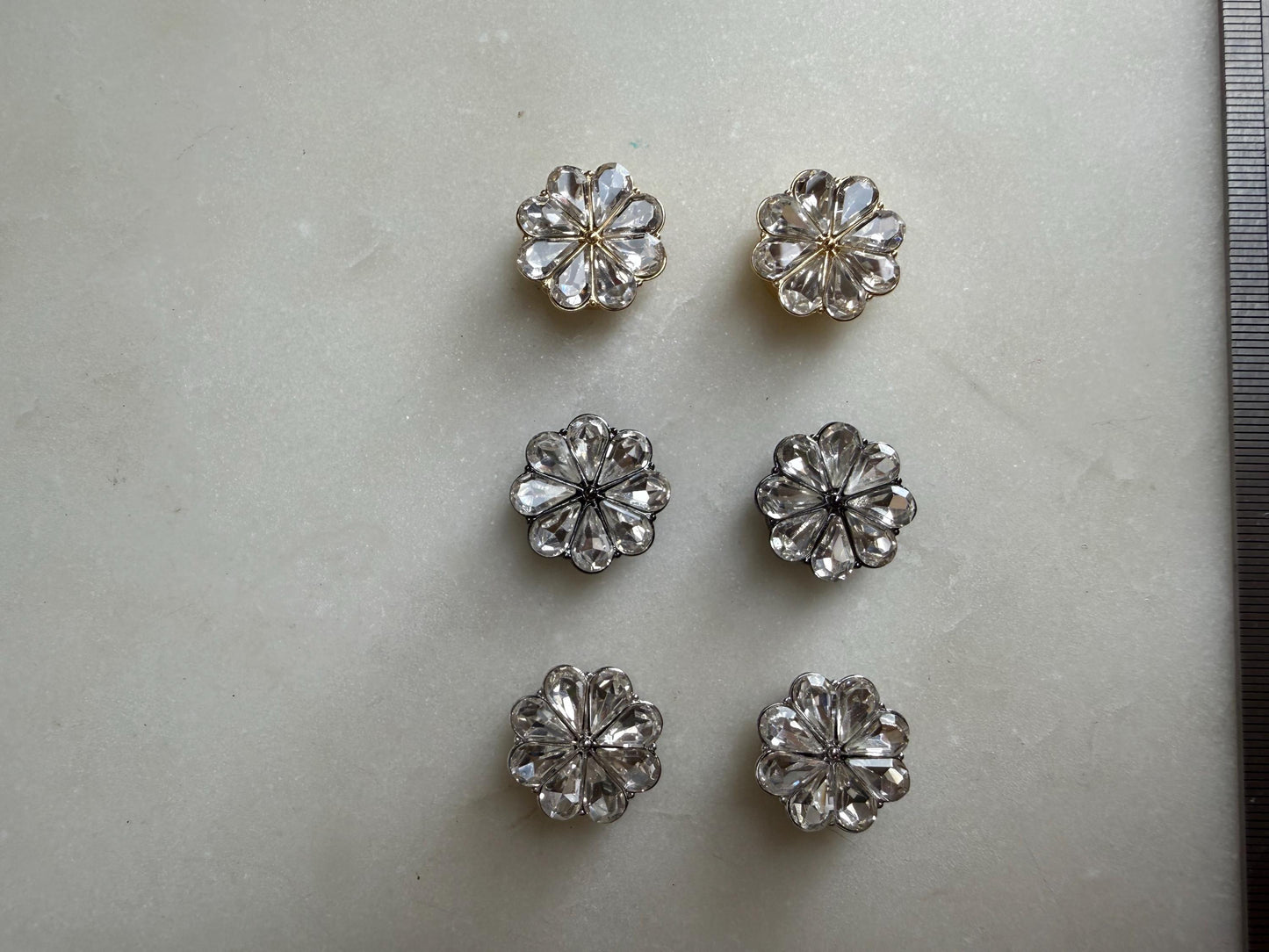 Jewel Button Covers for Shirts (Fits up to 18L), Bridal & Wedding Shirt Accessories