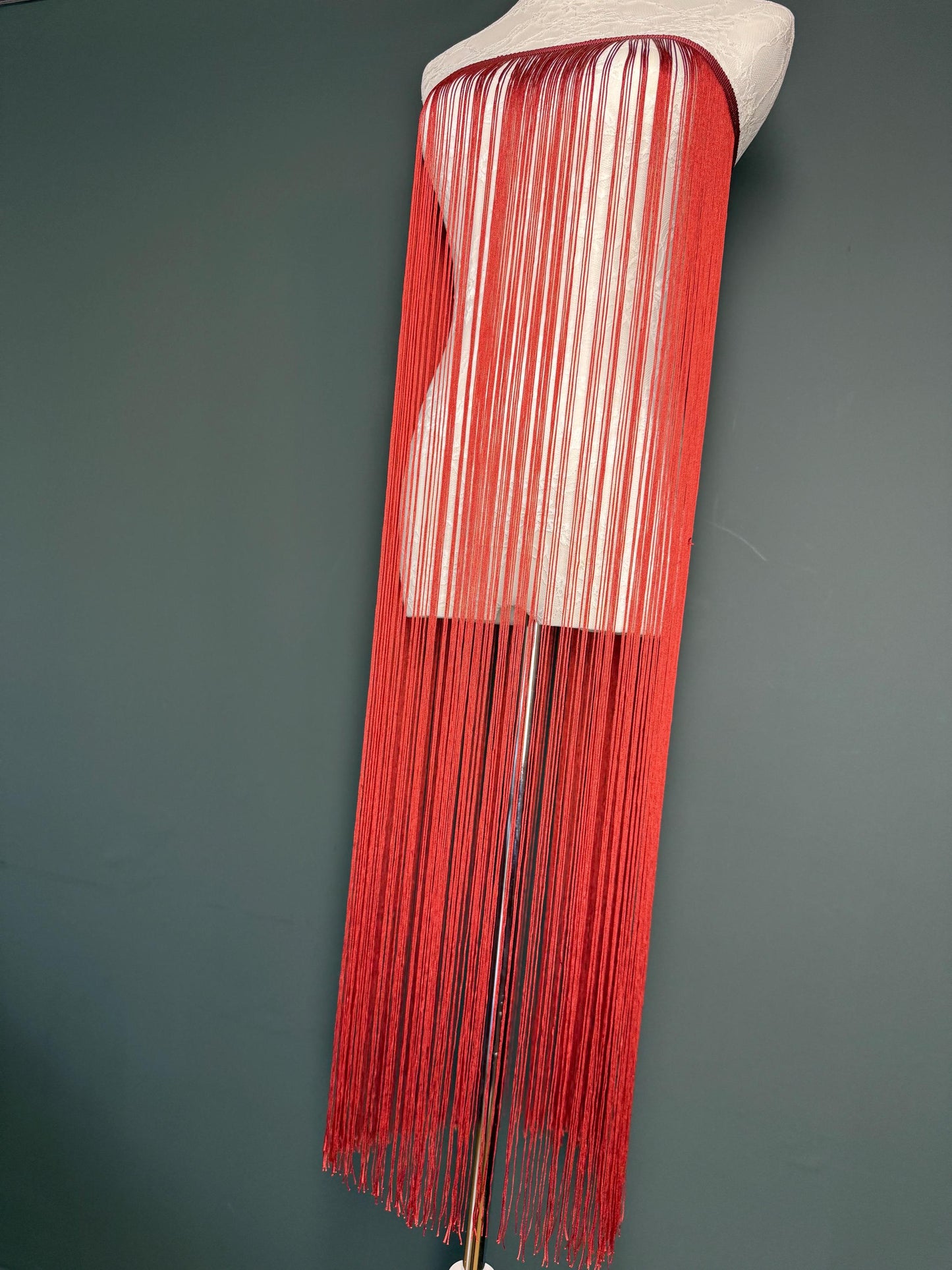 40” Wide Fringe Trim, 100cm Wide Fringe Trimming, High Quality, Dense High Quality Fringe, Rust, 27 Colours