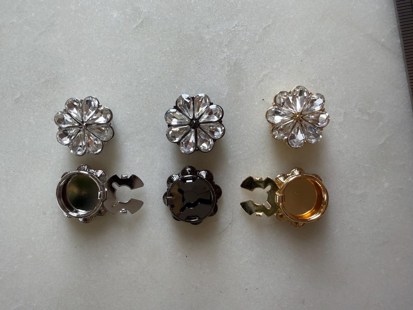 Jewel Button Covers for Shirts (Fits up to 18L), Bridal & Wedding Shirt Accessories