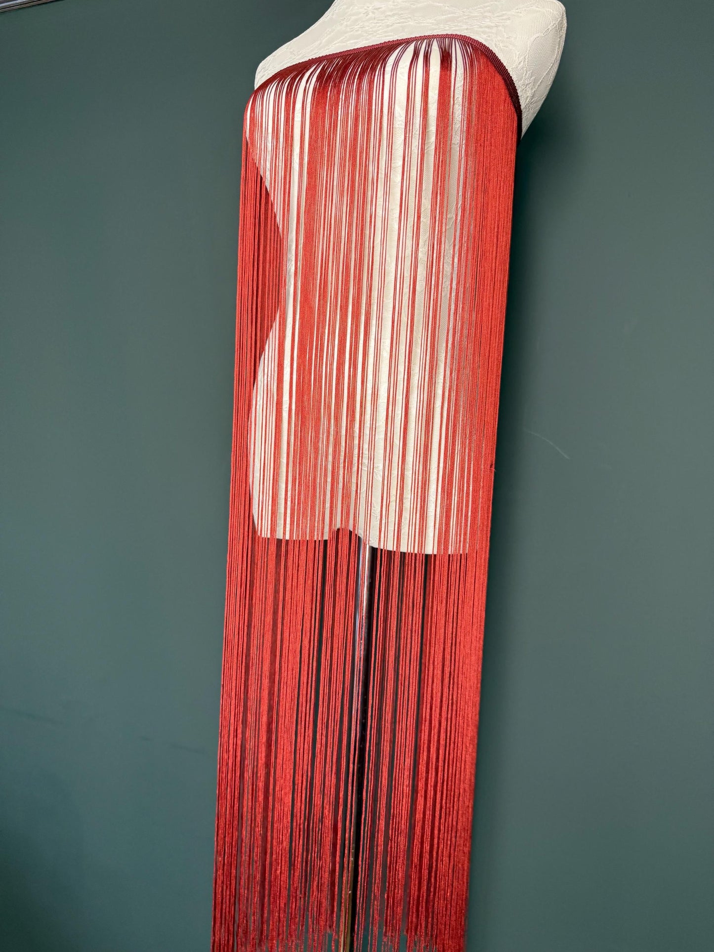 40” Wide Fringe Trim, 100cm Wide Fringe Trimming, High Quality, Dense High Quality Fringe, Rust, 27 Colours