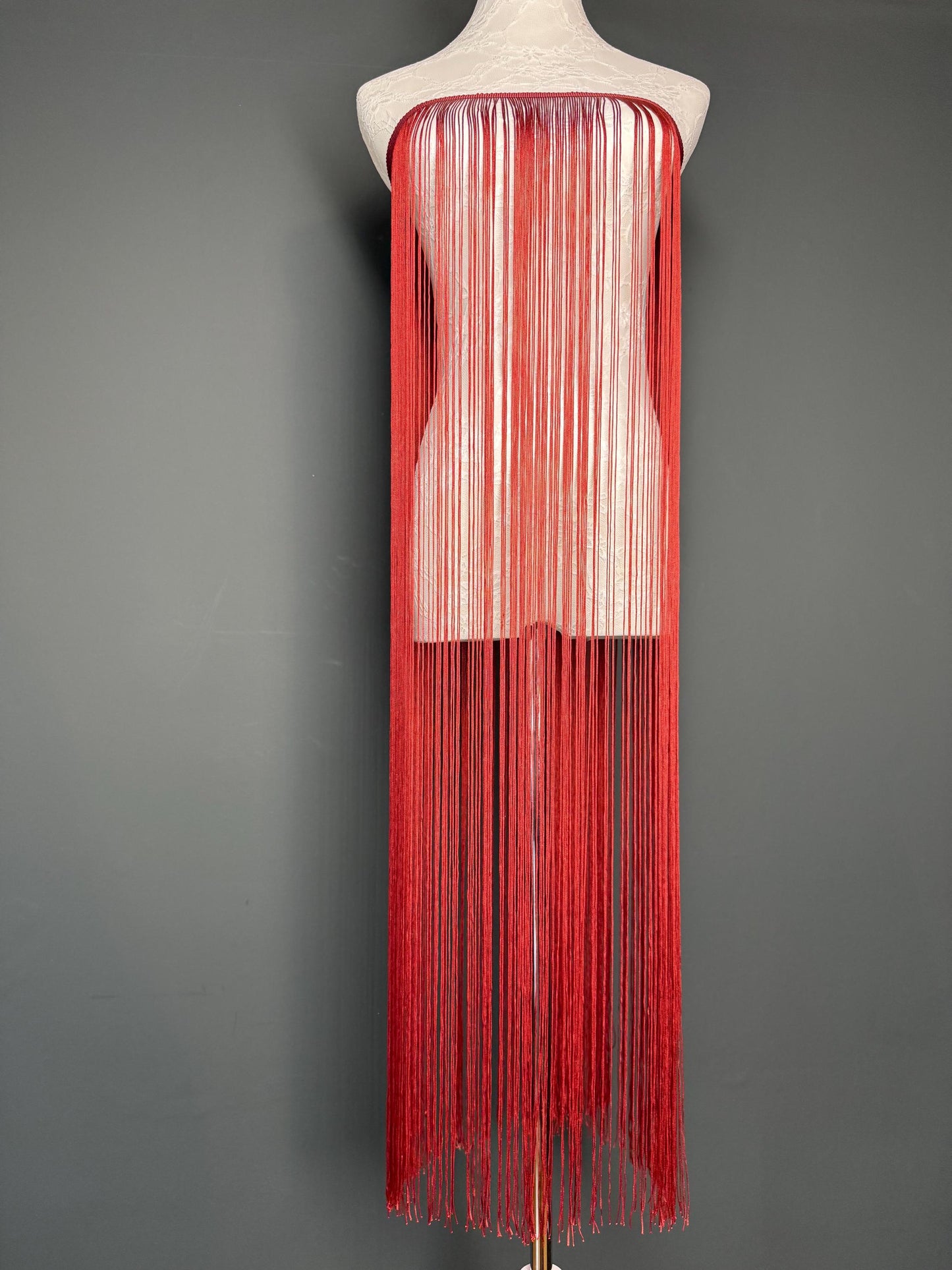 40” Wide Fringe Trim, 100cm Wide Fringe Trimming, High Quality, Dense High Quality Fringe, Rust, 27 Colours