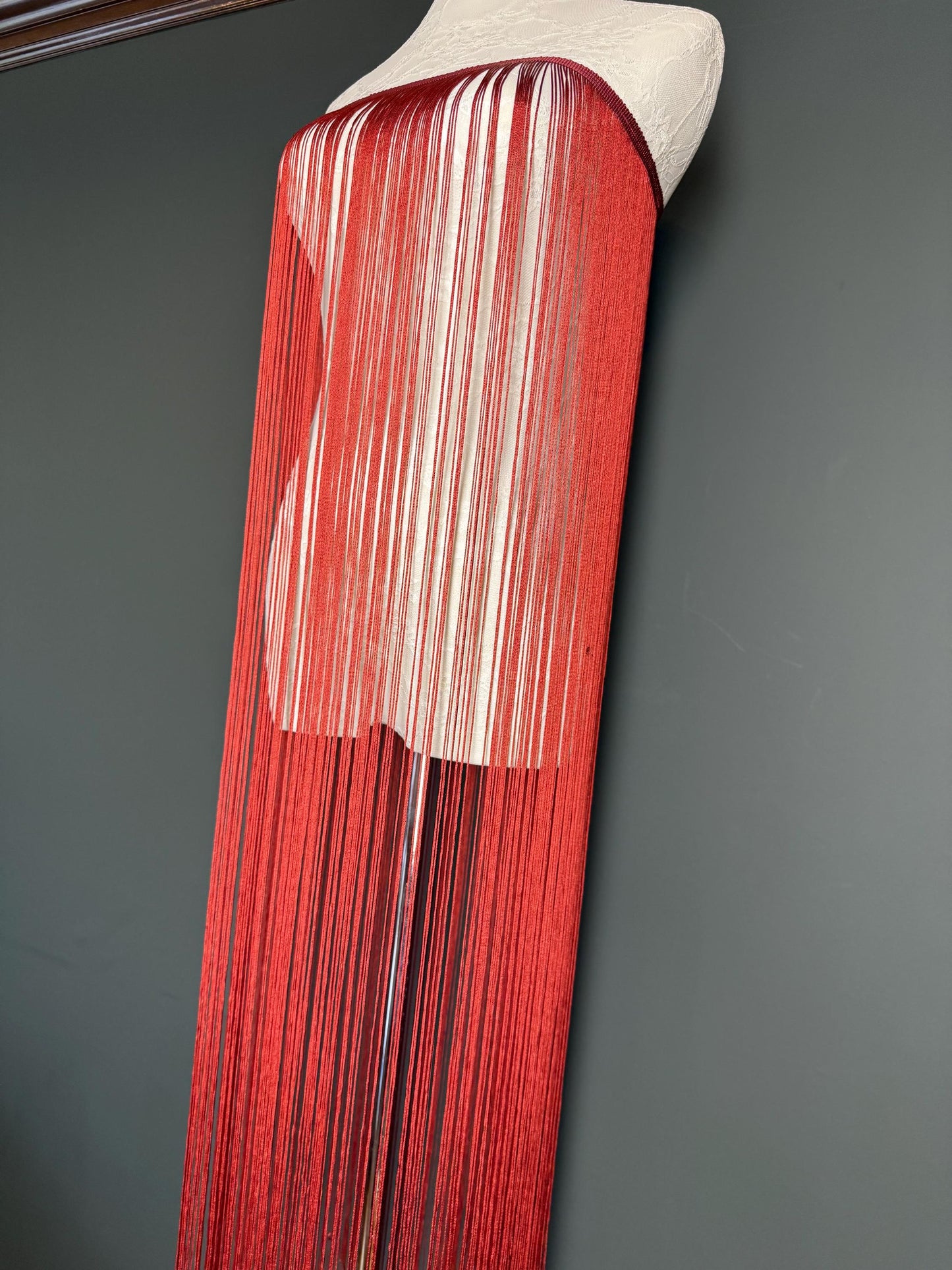 40” Wide Fringe Trim, 100cm Wide Fringe Trimming, High Quality, Dense High Quality Fringe, Rust, 27 Colours