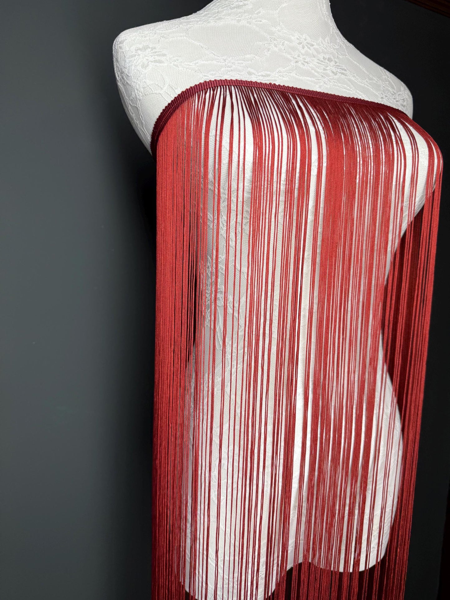 40” Wide Fringe Trim, 100cm Wide Fringe Trimming, High Quality, Dense High Quality Fringe, Rust, 27 Colours