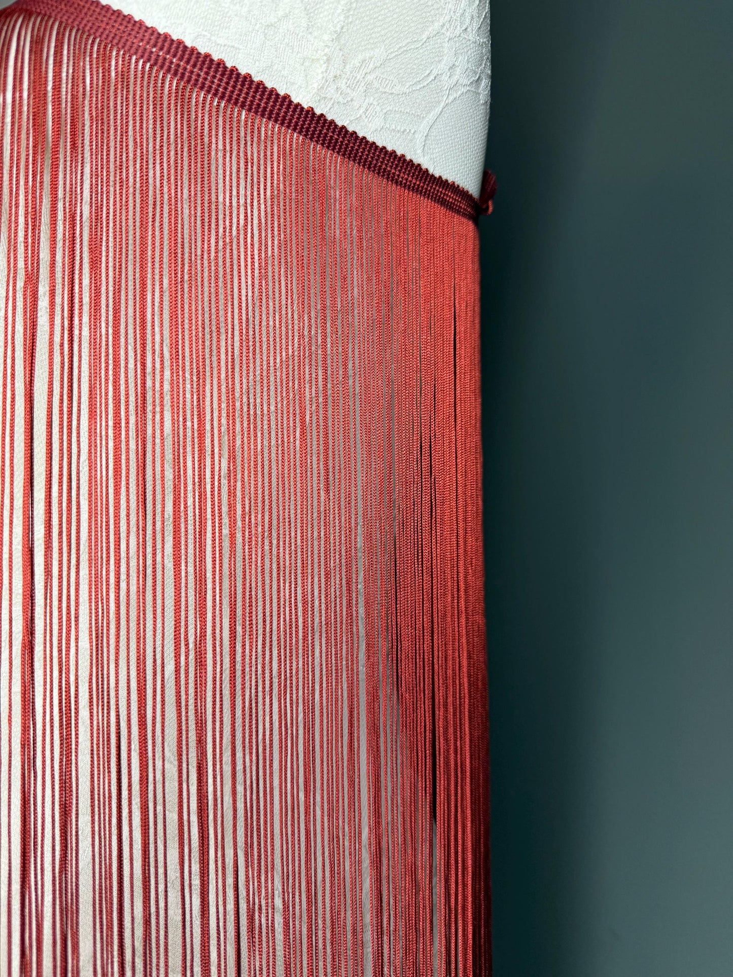 40” Wide Fringe Trim, 100cm Wide Fringe Trimming, High Quality, Dense High Quality Fringe, Rust, 27 Colours