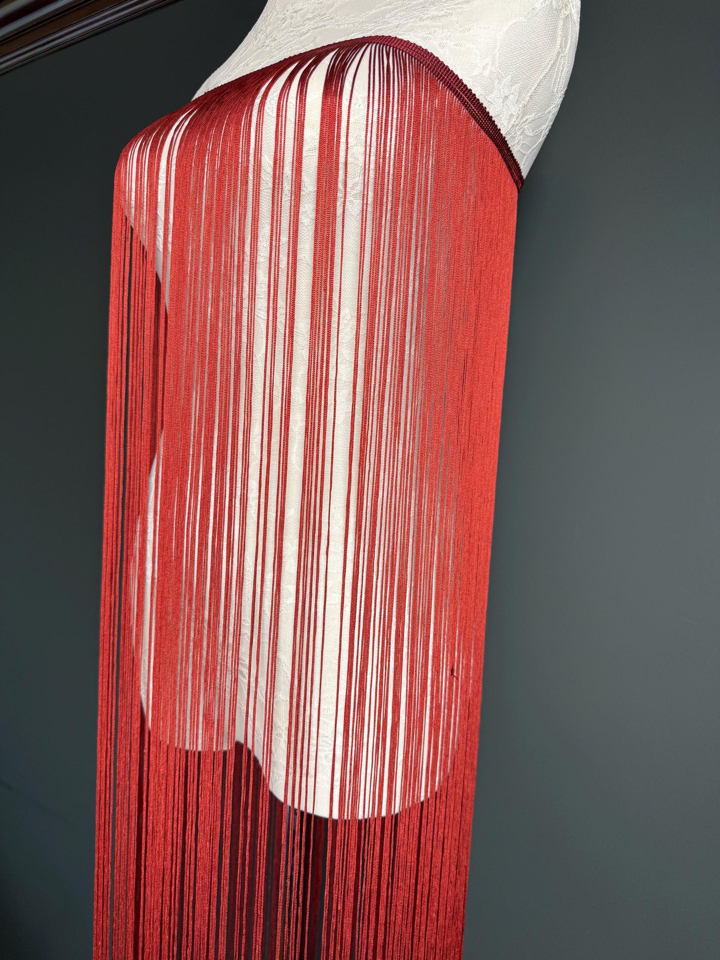 40” Wide Fringe Trim, 100cm Wide Fringe Trimming, High Quality, Dense High Quality Fringe, Rust, 27 Colours
