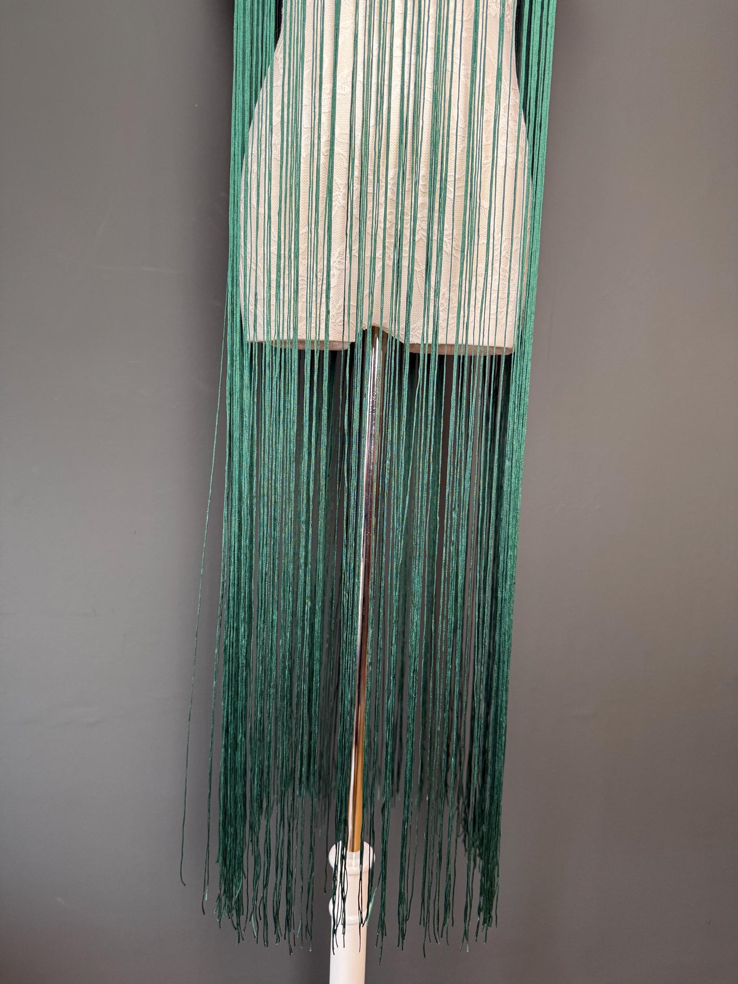 40" Wide Dense Fringe Trim, Forest Green, 27 Colour Options