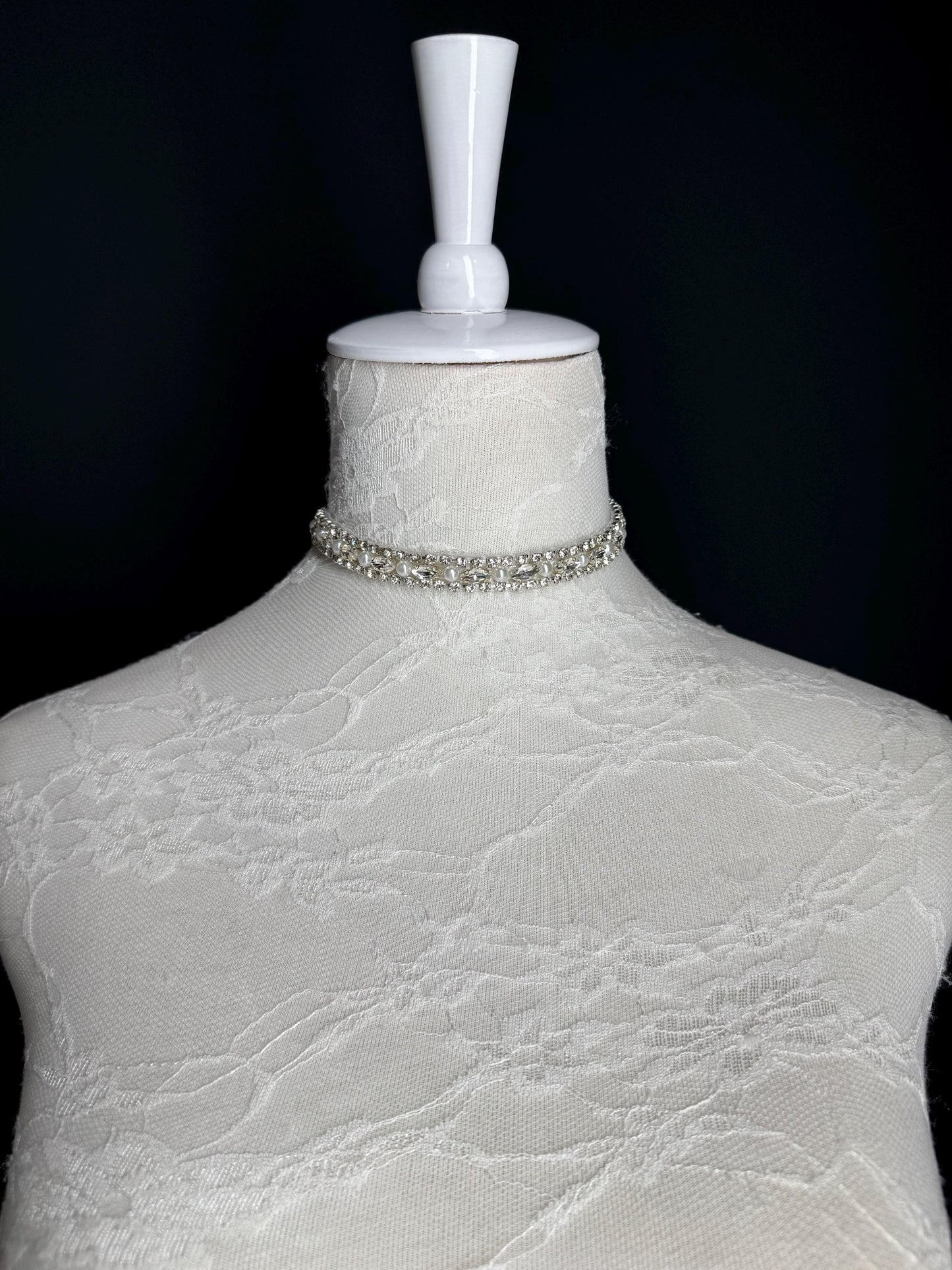 Pearl Jewel Choker: Handmade Elegant Bridal Necklace, Diamante, Jewels, Silver, Gold