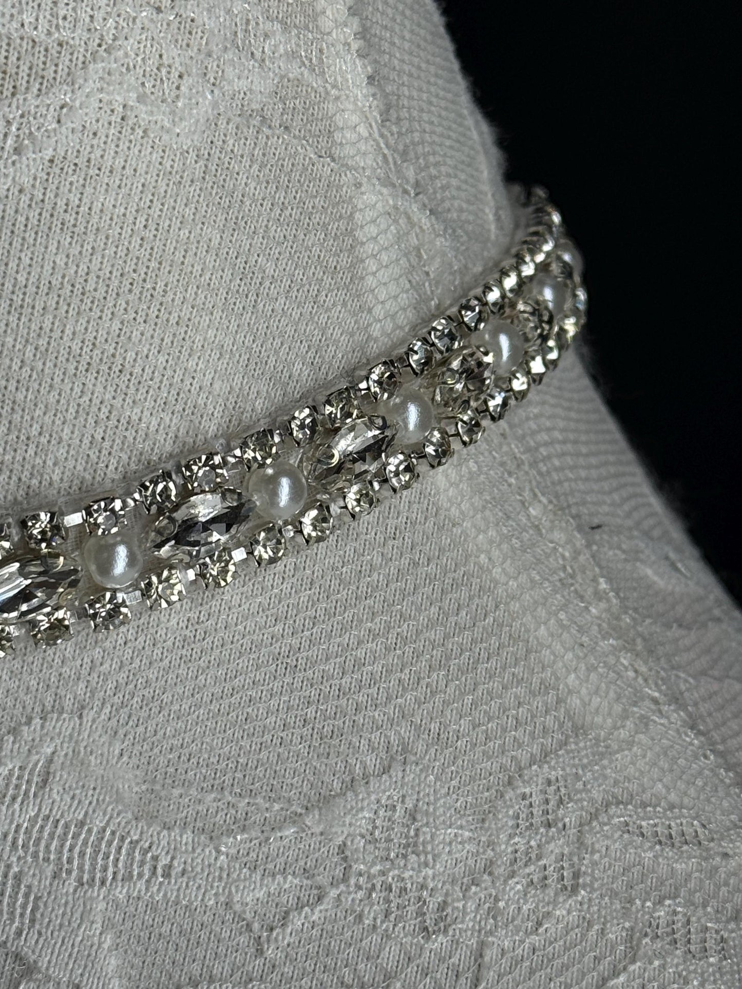 Pearl Jewel Choker: Handmade Elegant Bridal Necklace, Diamante, Jewels, Silver, Gold